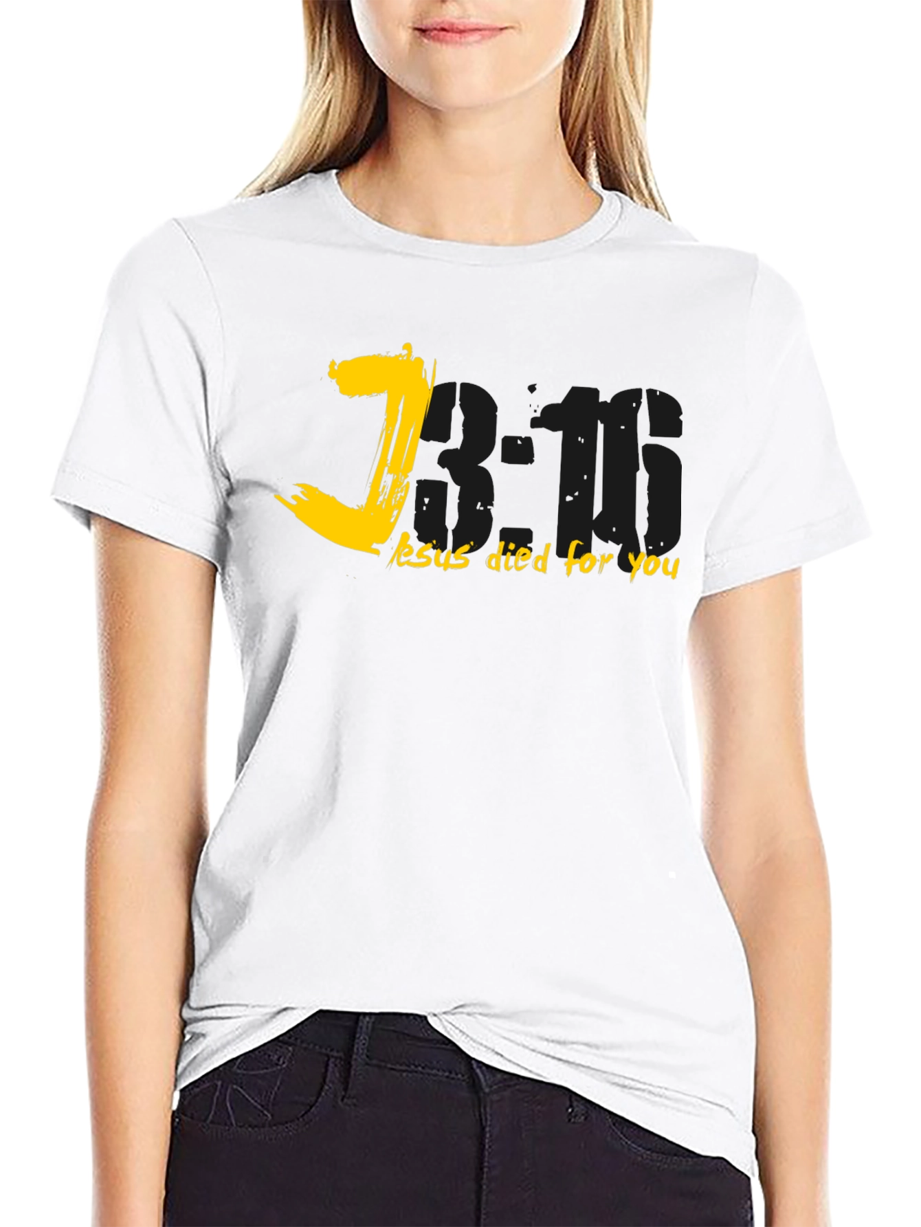 John 3:16 Black Christian T-Shirt