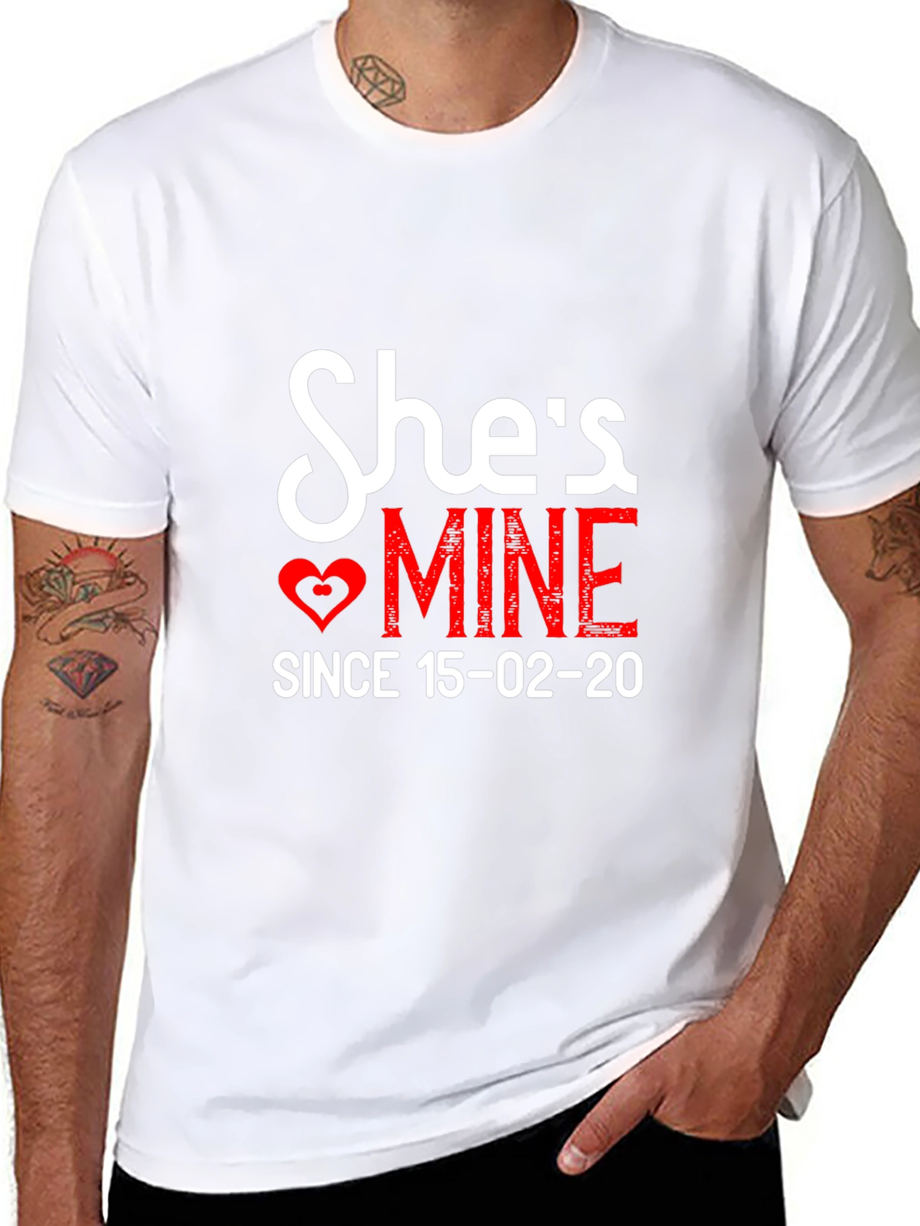 Shes Mine T-Shirt - Romantic Couple Tee