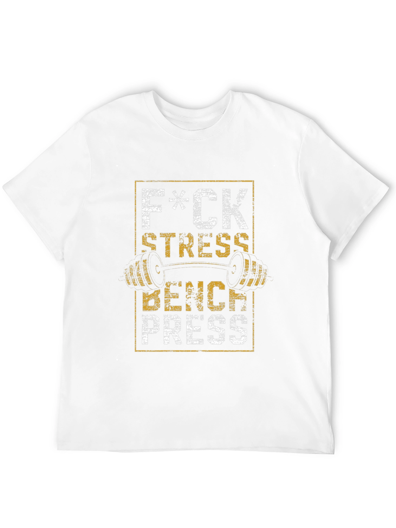 F*ck Stress Bench Press Graphic T-Shirt