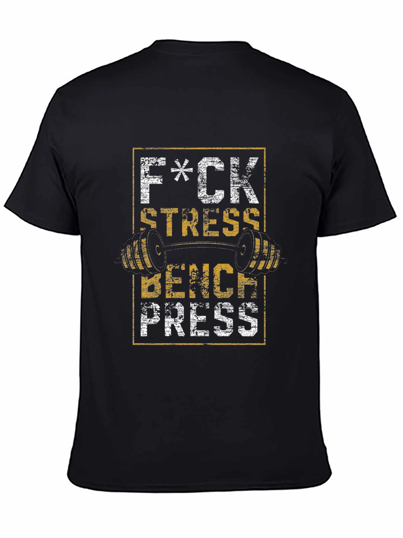 F*ck Stress Bench Press Graphic T-Shirt