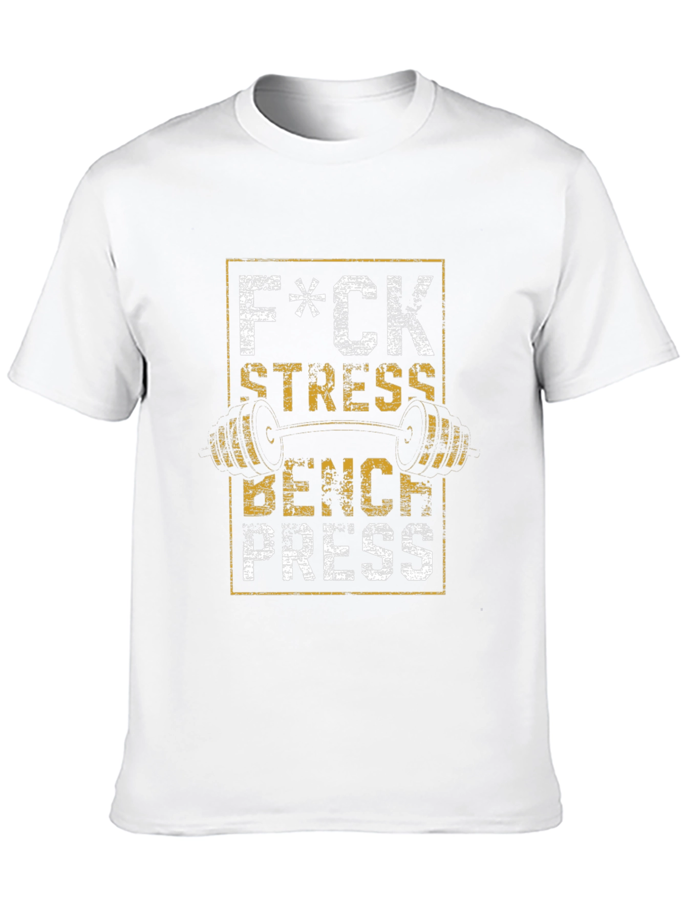 F*ck Stress Bench Press Graphic T-Shirt