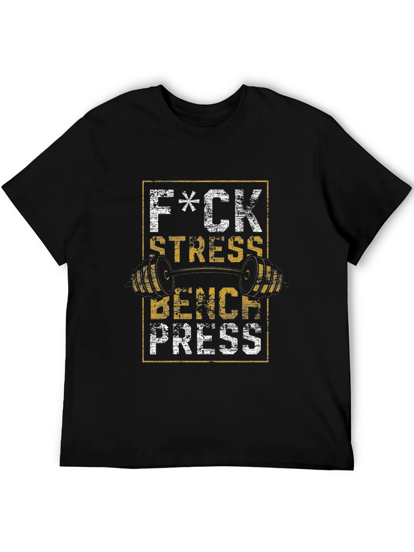 F*ck Stress Bench Press Graphic T-Shirt