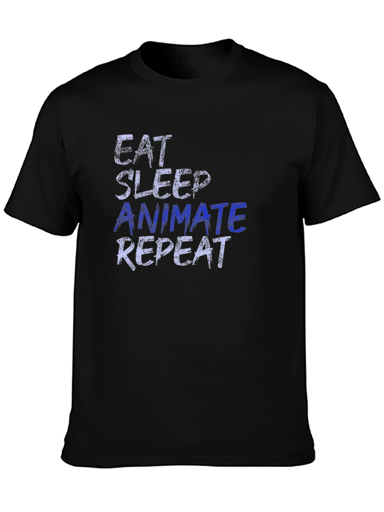 Eat Sleep Animate Repeat Black T-Shirt