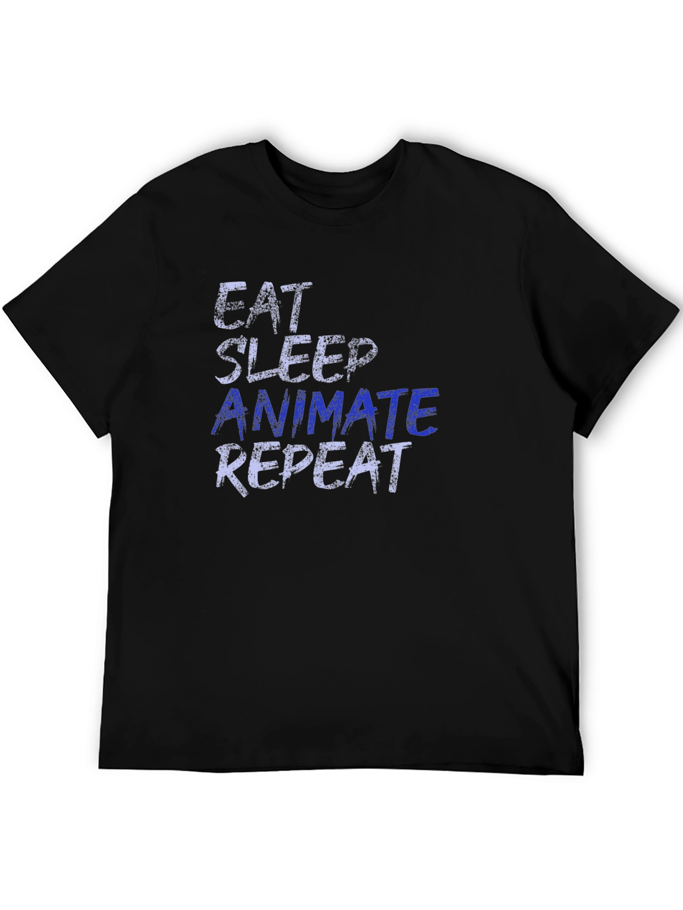 Eat Sleep Animate Repeat Black T-Shirt