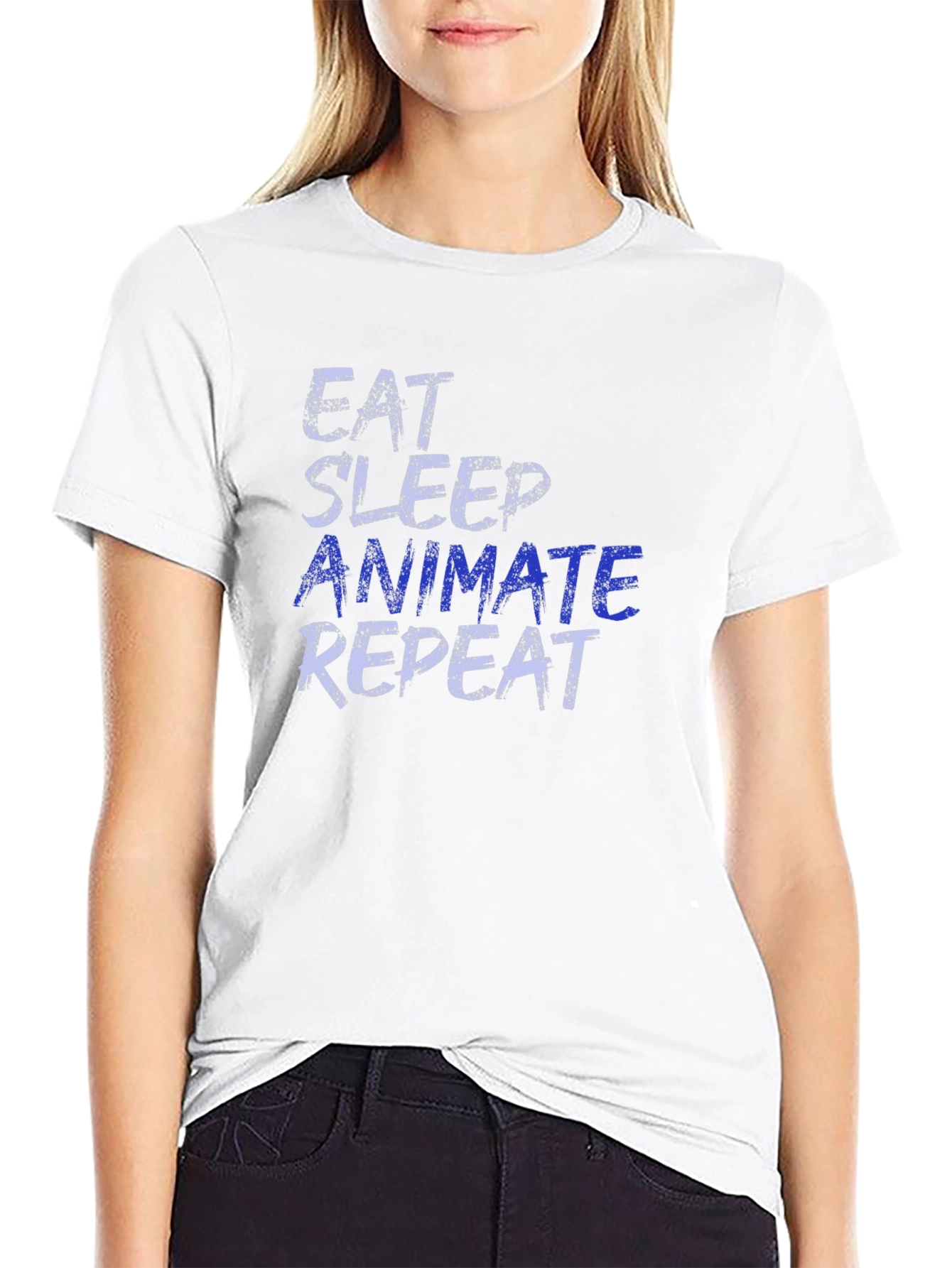 Eat Sleep Animate Repeat Black T-Shirt