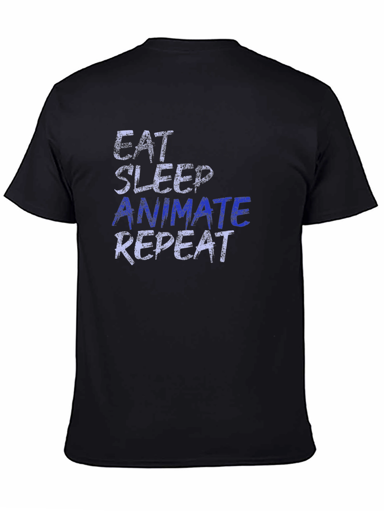 Eat Sleep Animate Repeat Black T-Shirt
