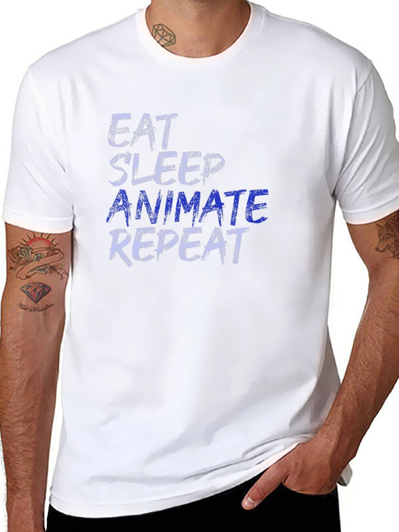Eat Sleep Animate Repeat Black T-Shirt
