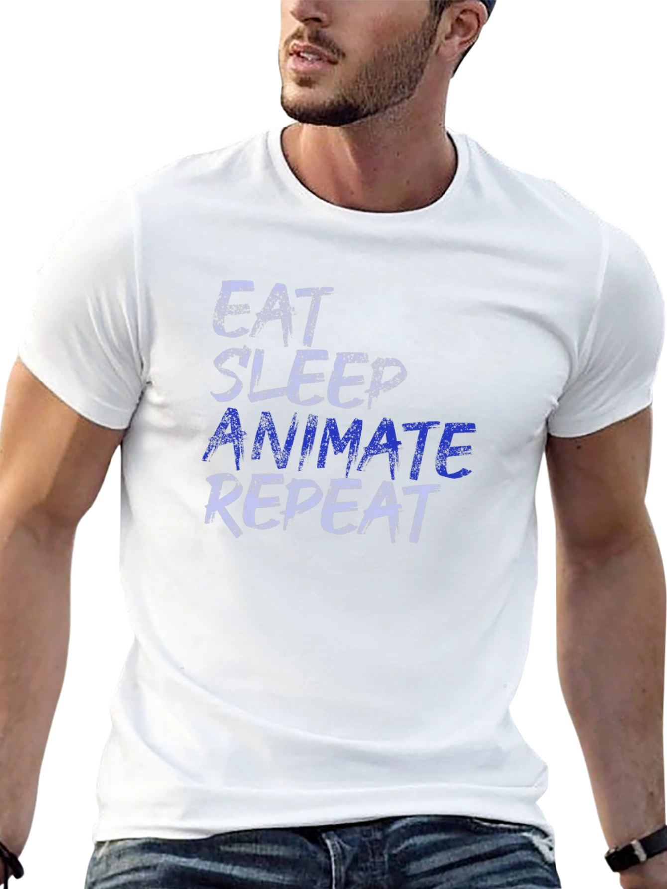 Eat Sleep Animate Repeat Black T-Shirt