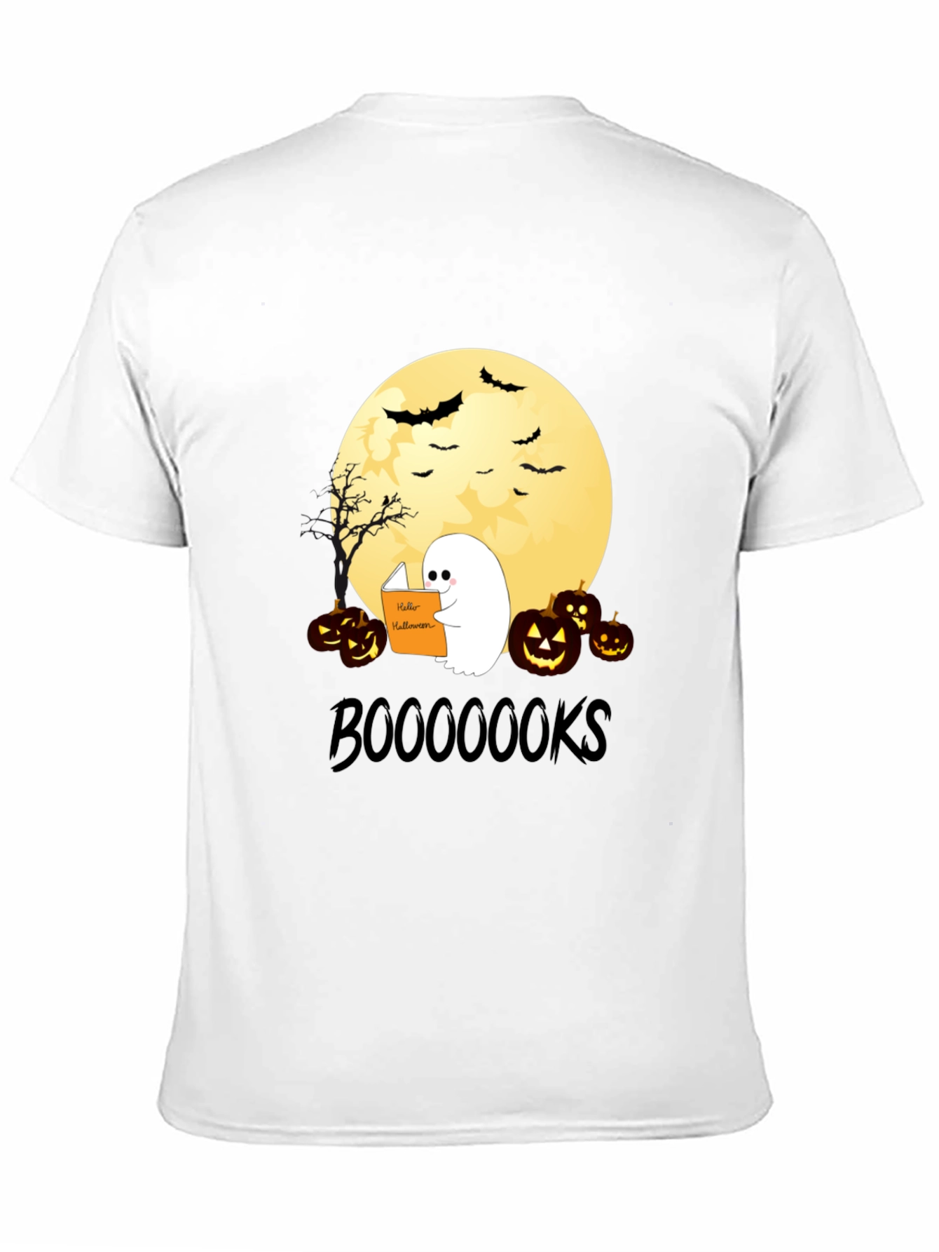 Boo-Ooo-Ooks Halloween Reading Ghost T-Shirt