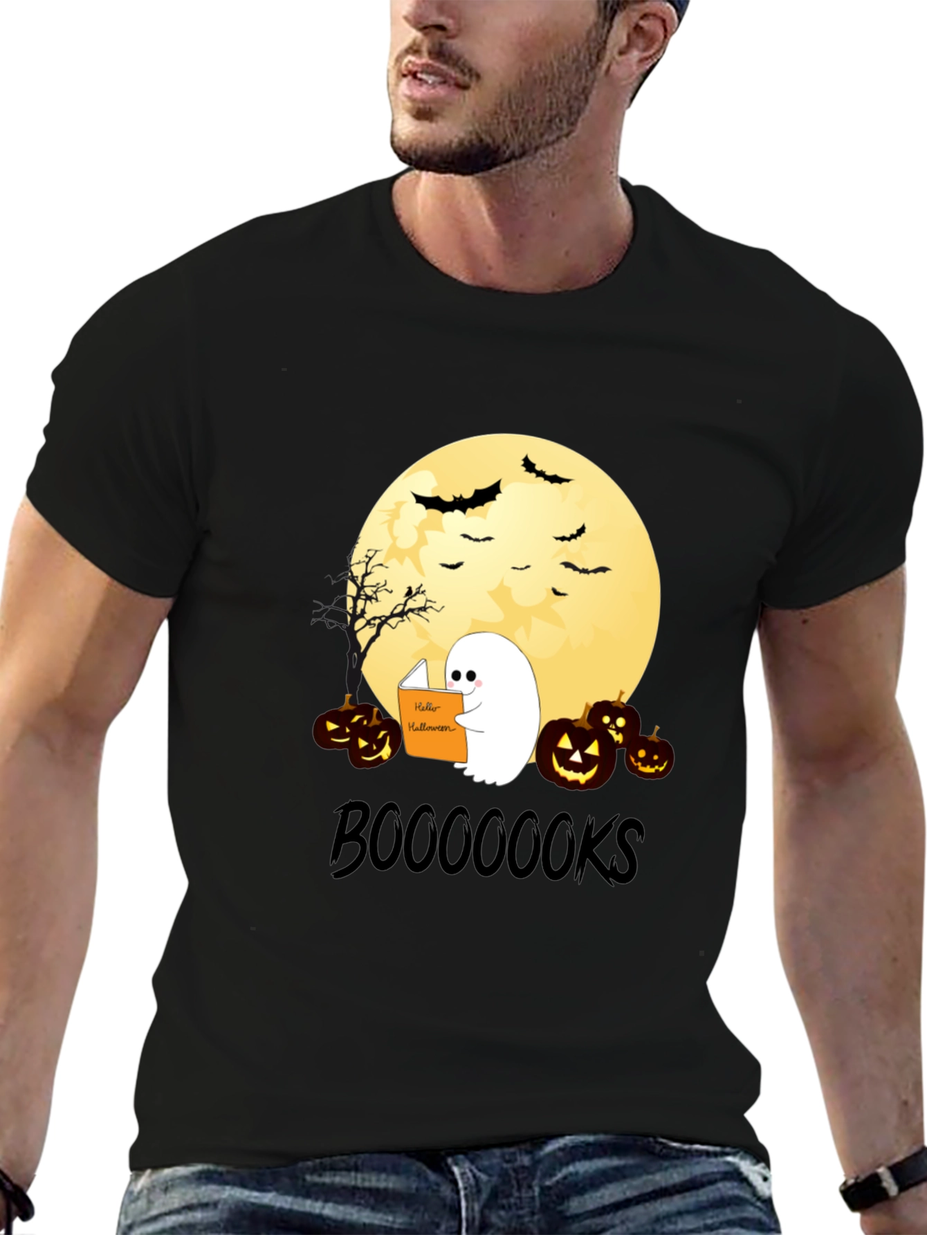 Boo-Ooo-Ooks Halloween Reading Ghost T-Shirt