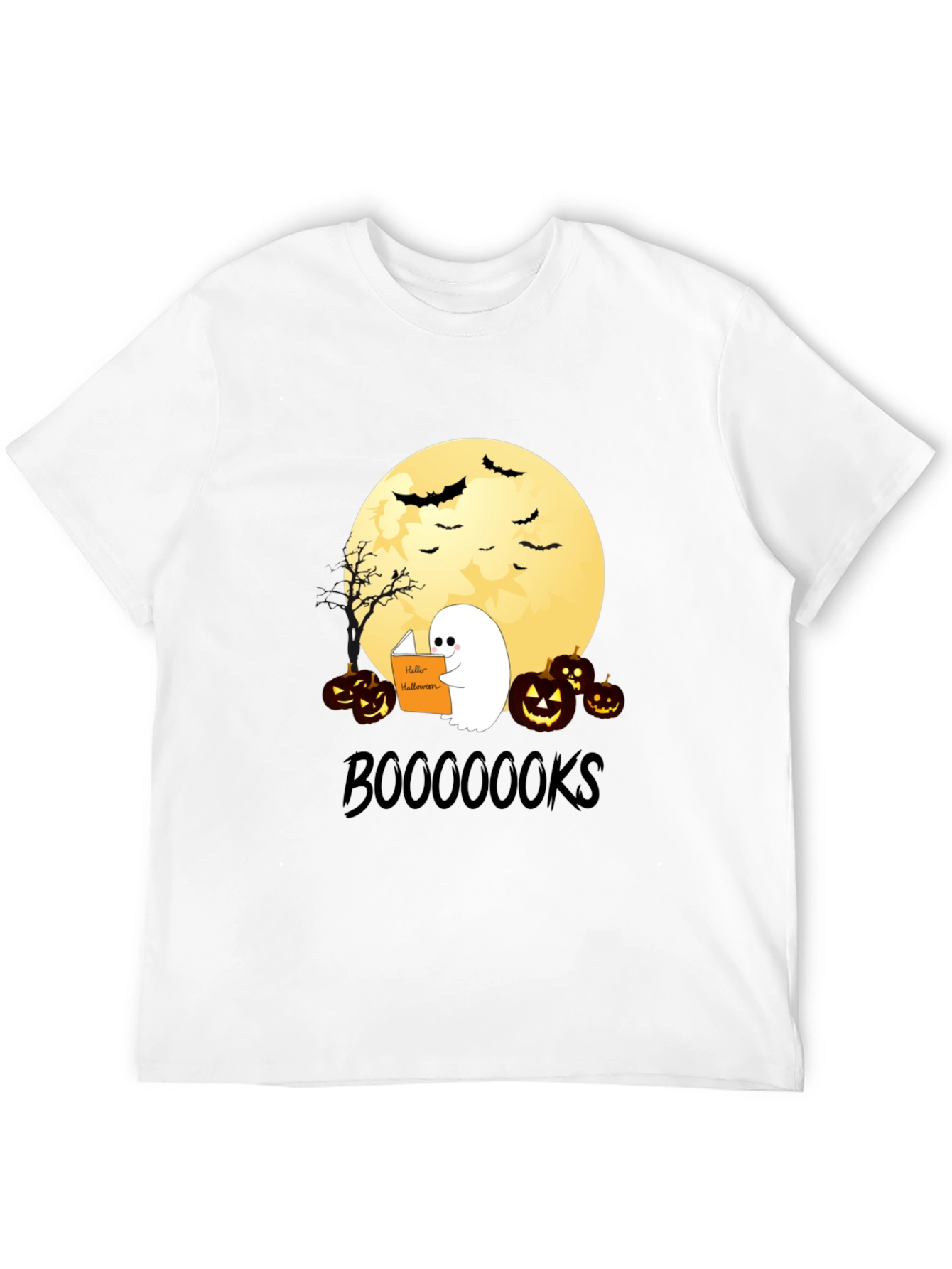 Boo-Ooo-Ooks Halloween Reading Ghost T-Shirt