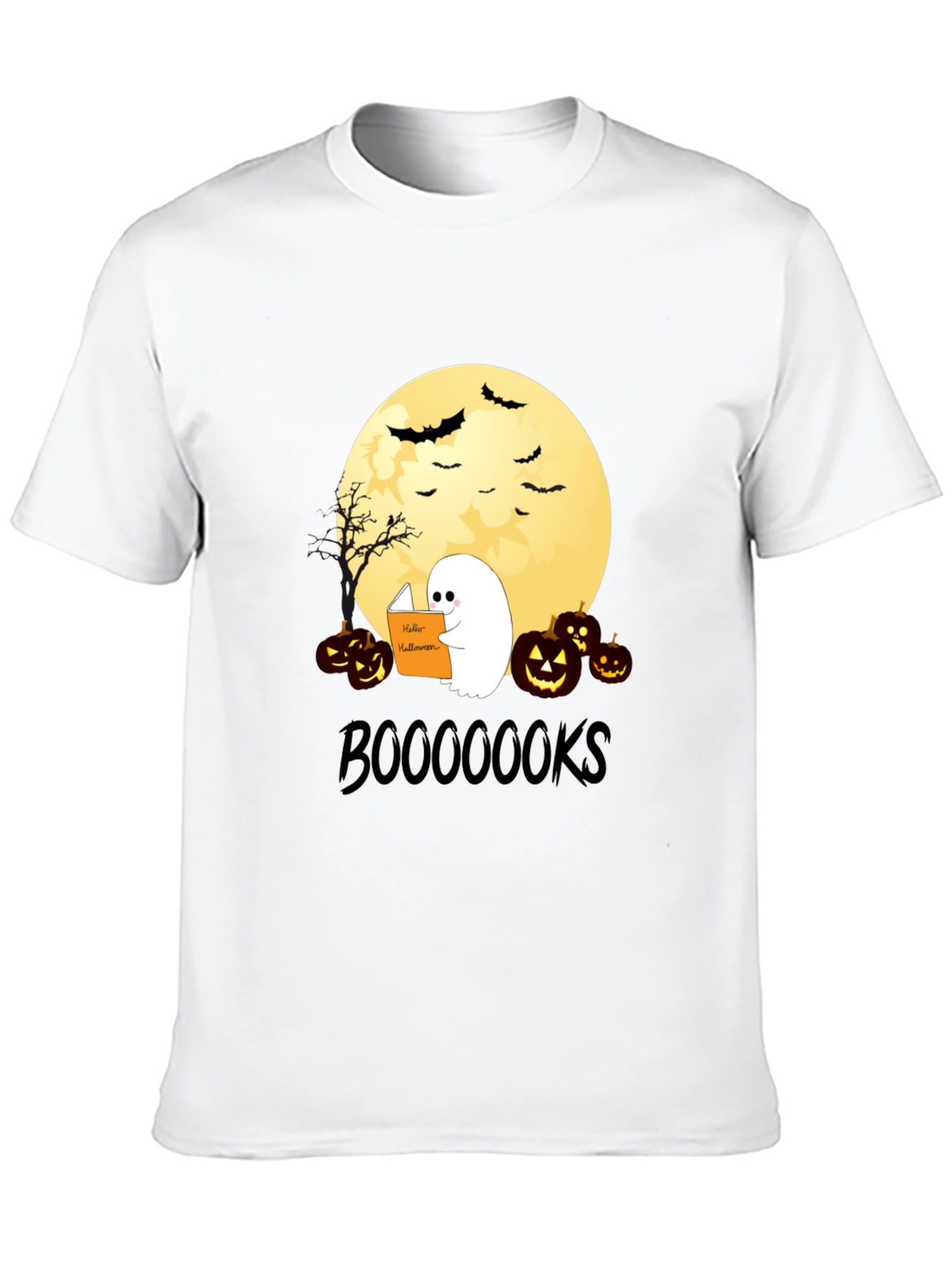 Boo-Ooo-Ooks Halloween Reading Ghost T-Shirt