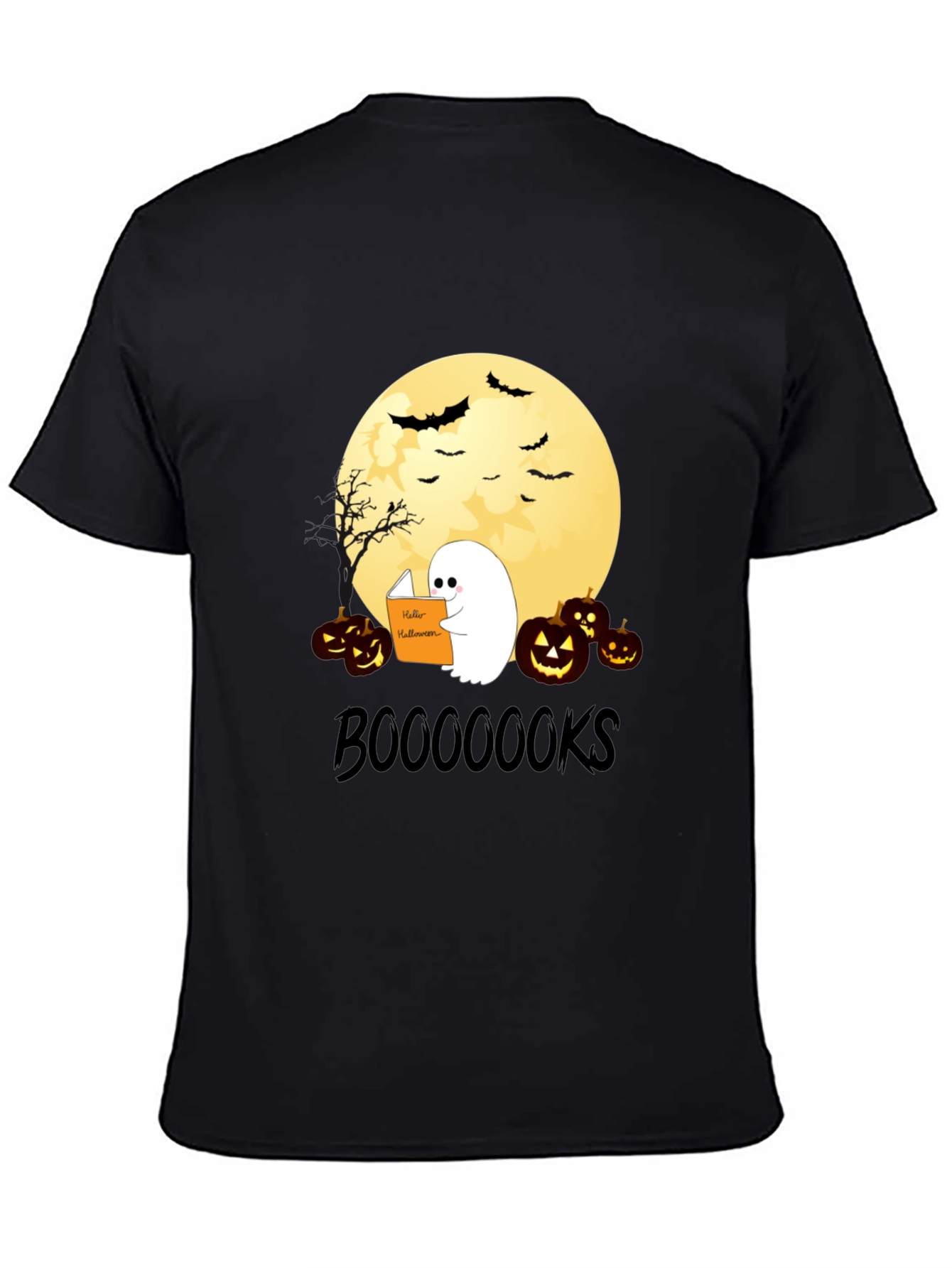 Boo-Ooo-Ooks Halloween Reading Ghost T-Shirt