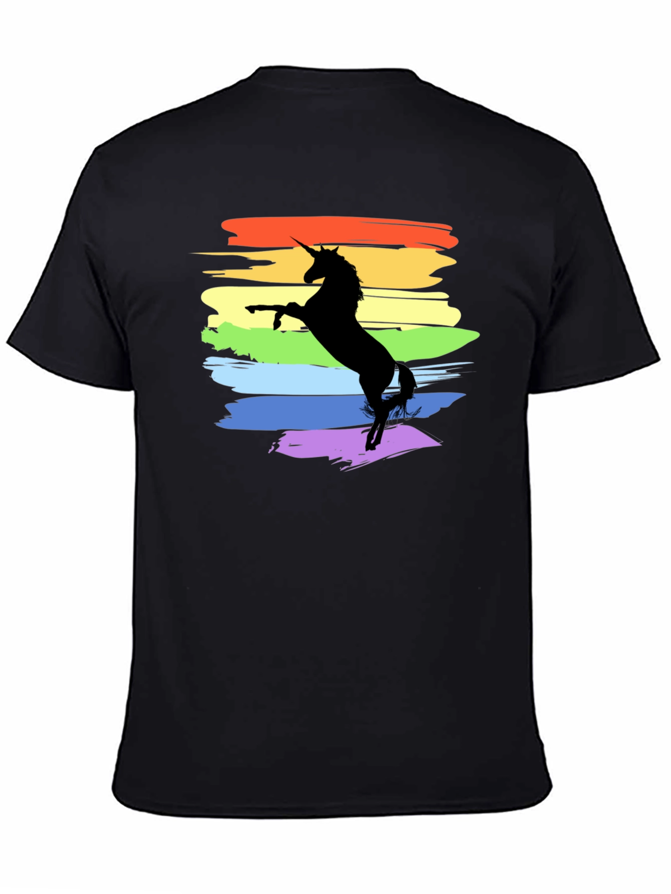 Unicorn Rainbow Pride T-Shirt - Black