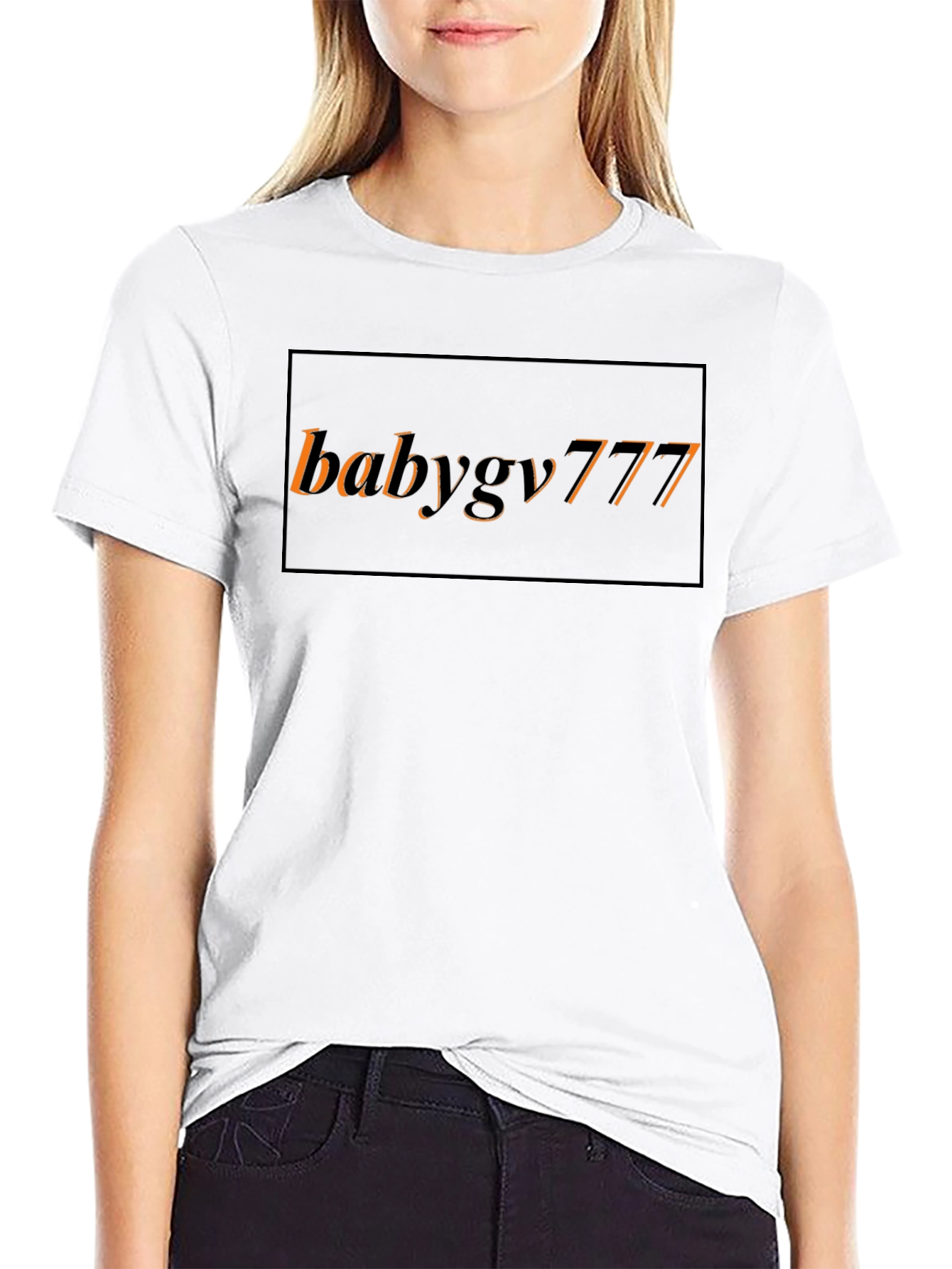 Babygy777 Graphic Print Black T-Shirt