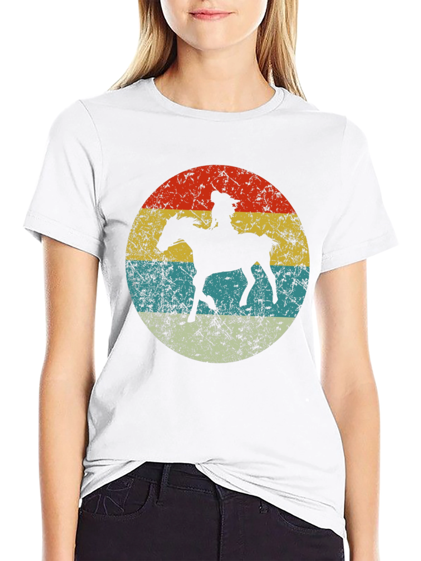 Retro Cowboy Horse T-Shirt - Western Style Tee