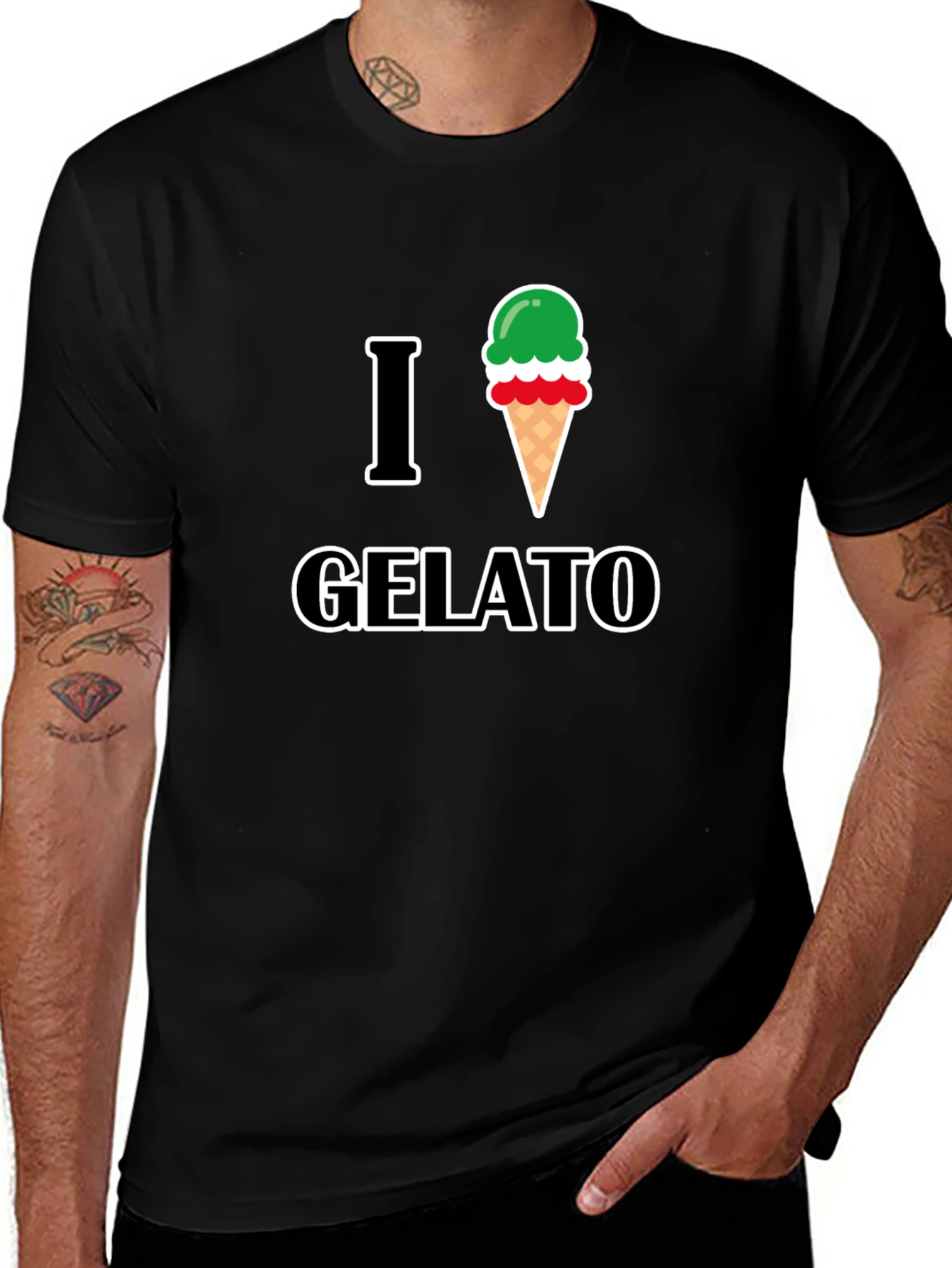 I Love Gelato Graphic T-Shirt - Casual Style