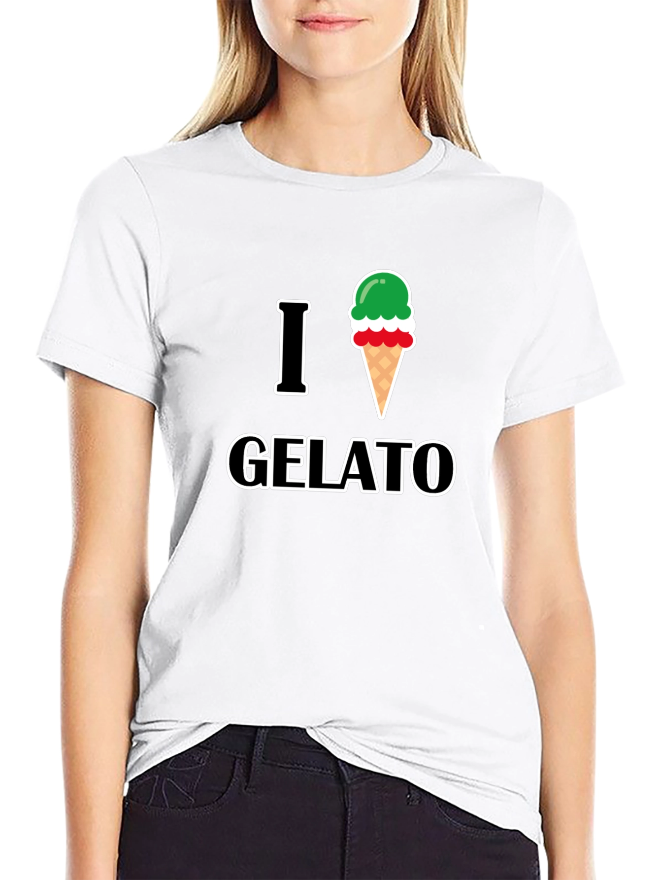 I Love Gelato Graphic T-Shirt - Casual Style