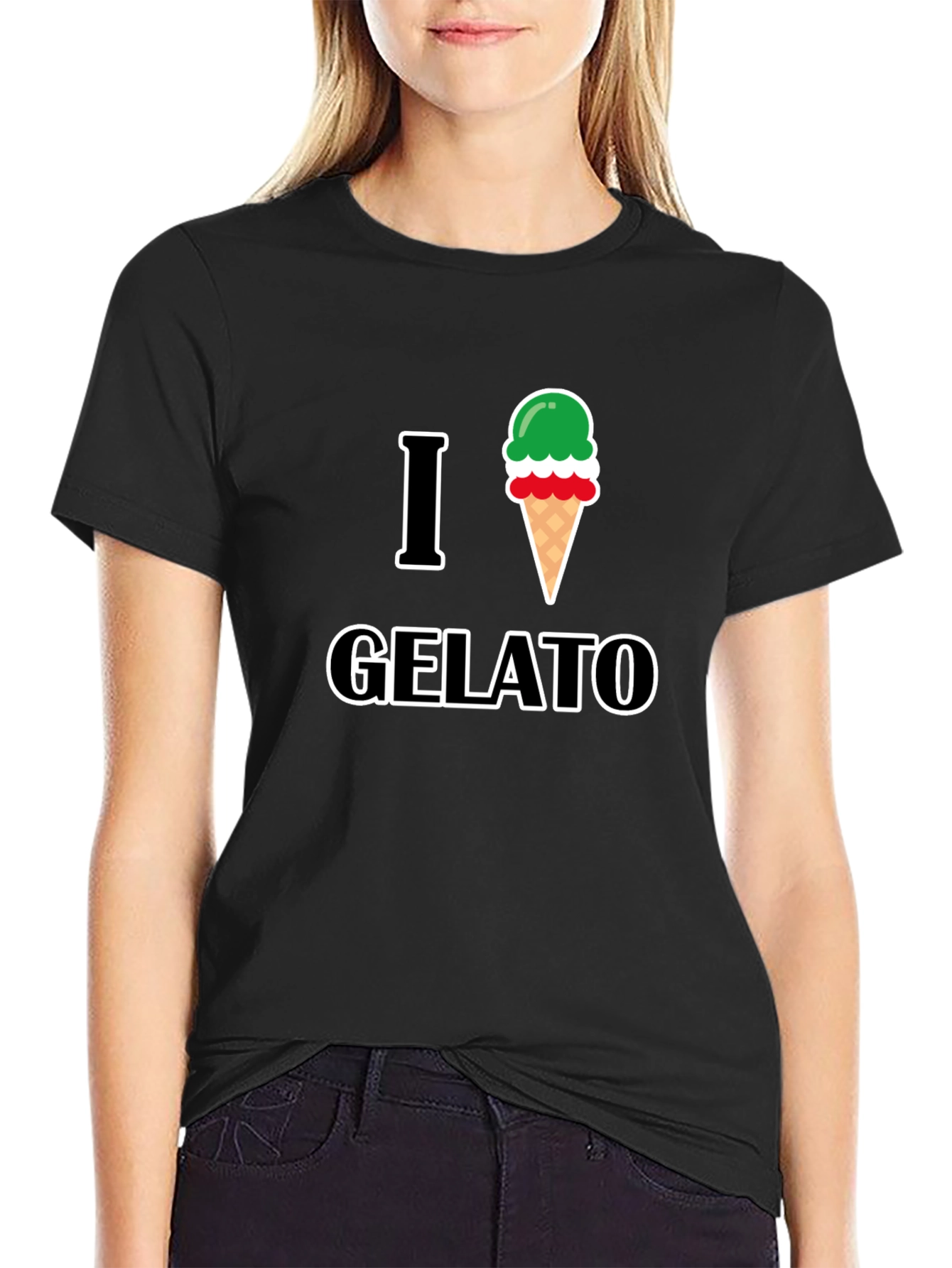 I Love Gelato Graphic T-Shirt - Casual Style