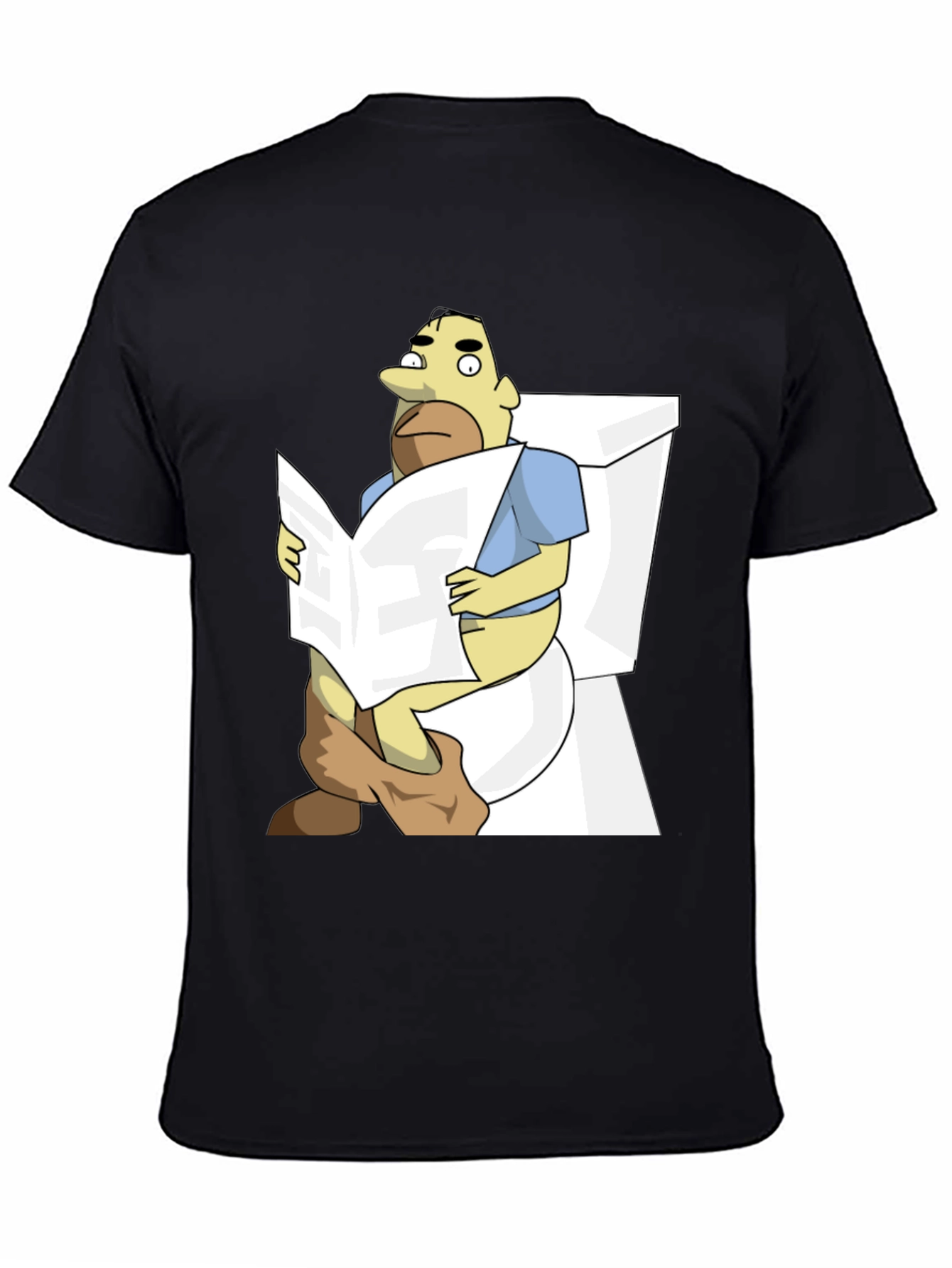 Toilet Time T-Shirt: Funny Cartoon Graphic Tee