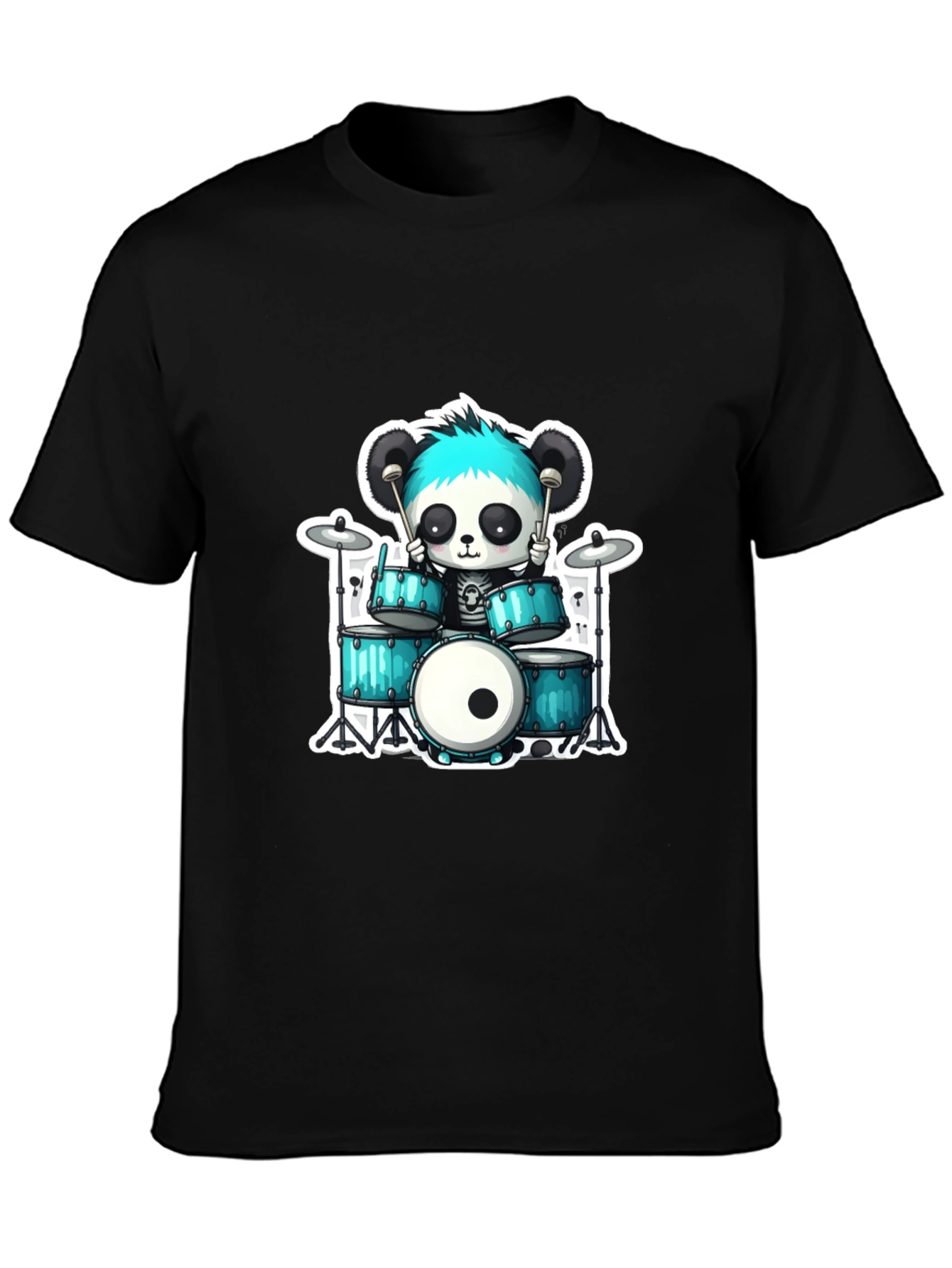 Panda Drummer Graphic Tee - Rock On!