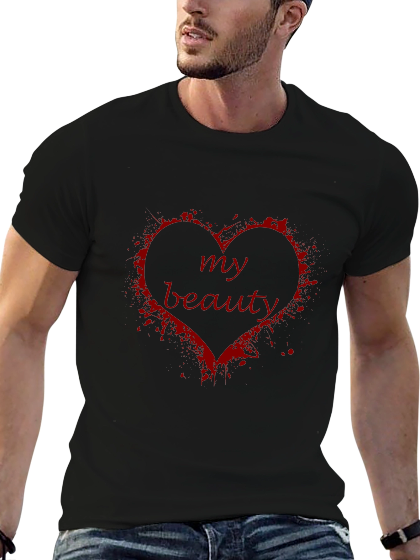My Beauty Heart Graphic T-Shirt - Soft Black Tee