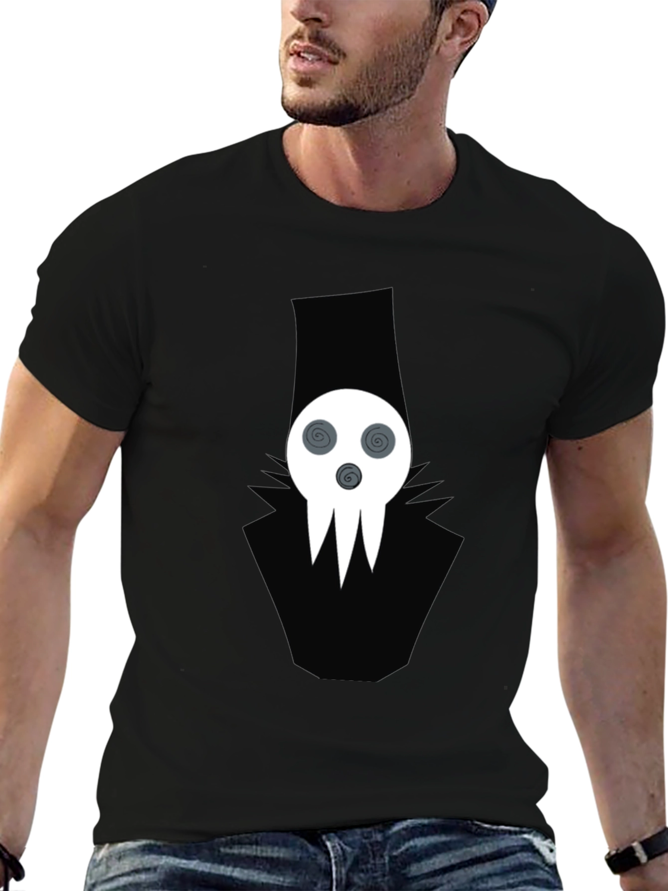 Grim Reaper Graphic Tee - Black Cotton Blend