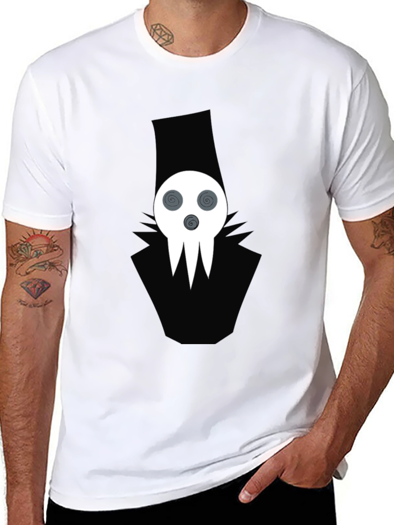 Grim Reaper Graphic Tee - Black Cotton Blend