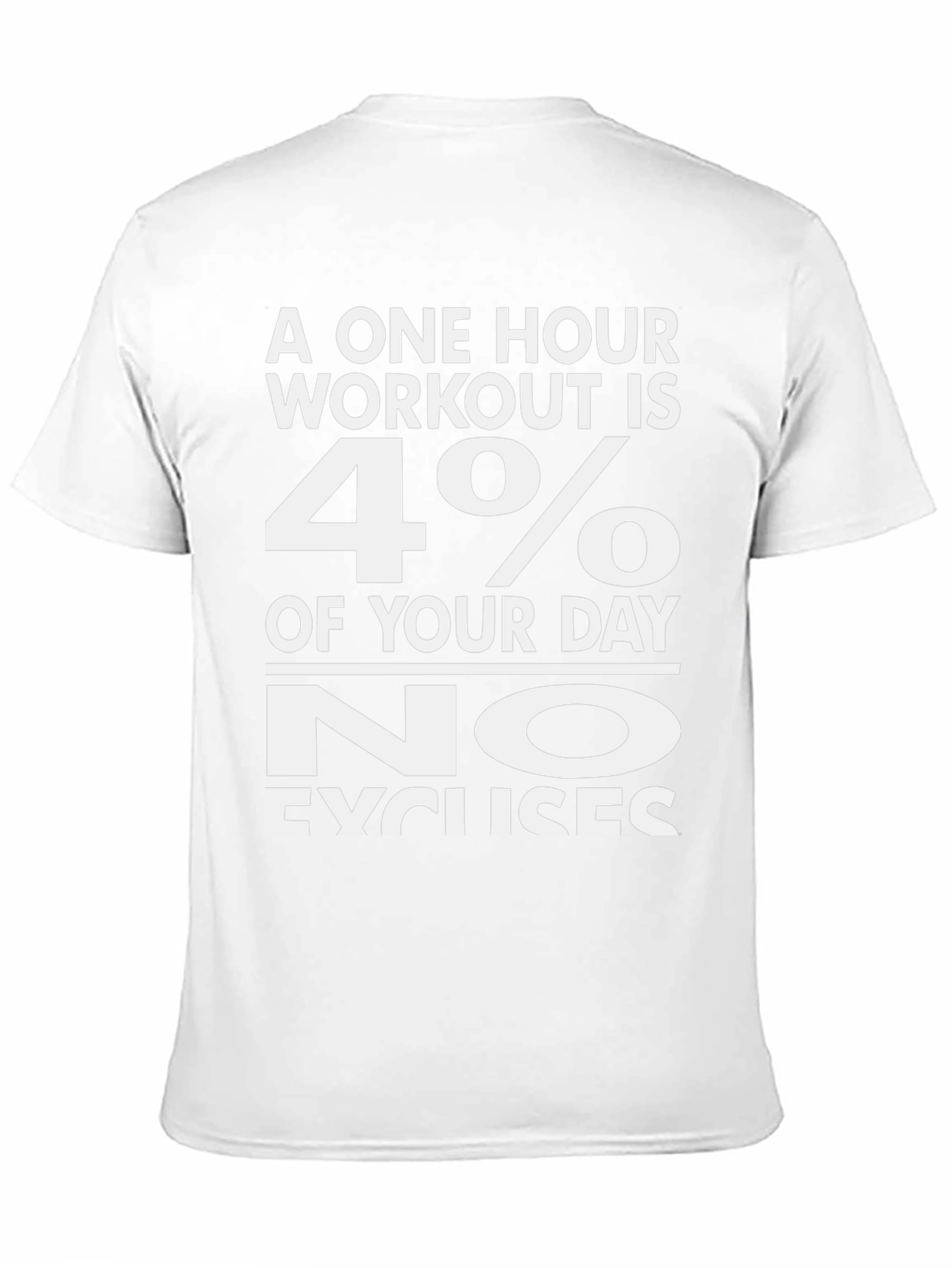 Workout Motivation T-Shirt: No Excuses Fitness Tee