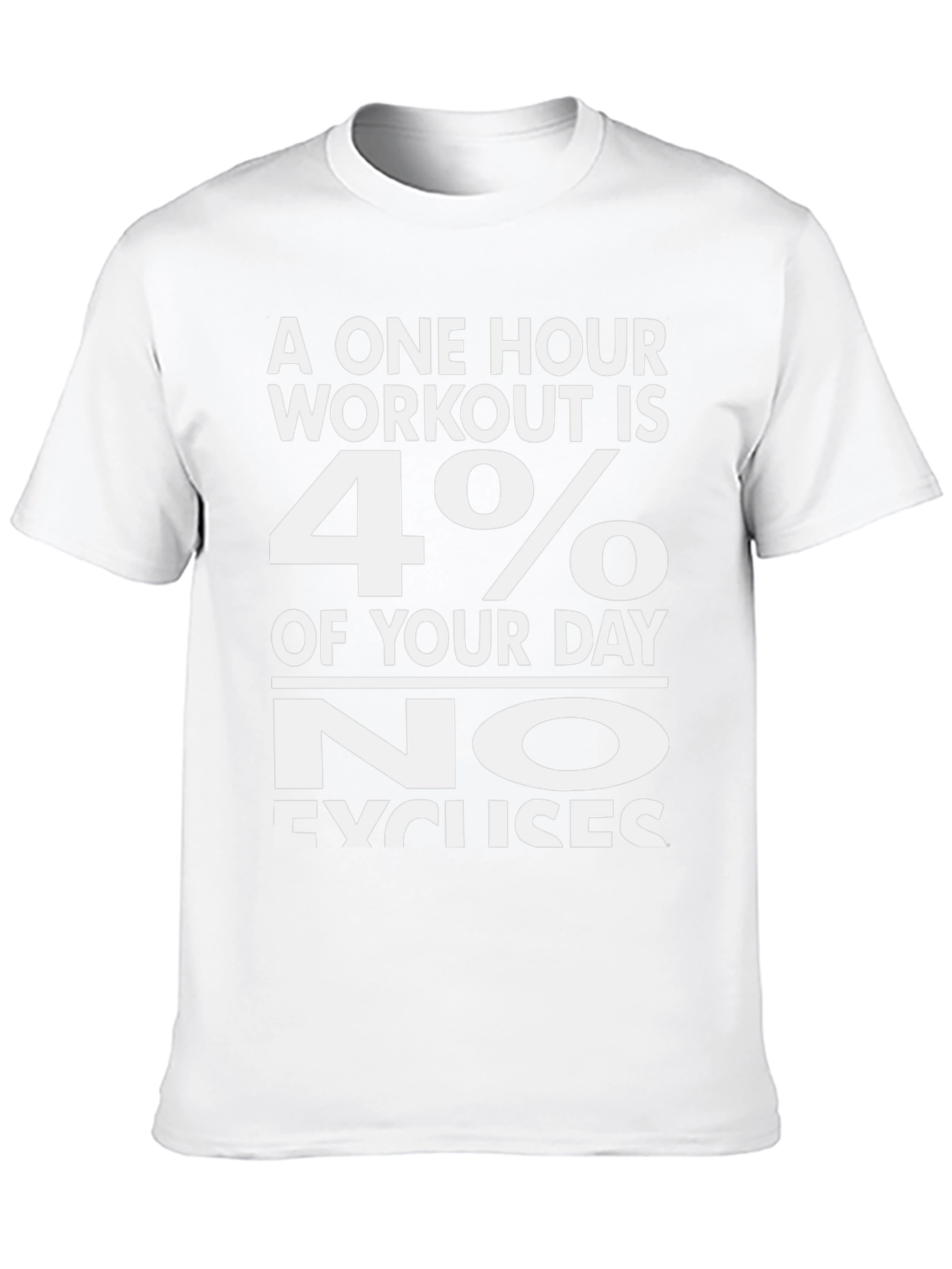 Workout Motivation T-Shirt: No Excuses Fitness Tee