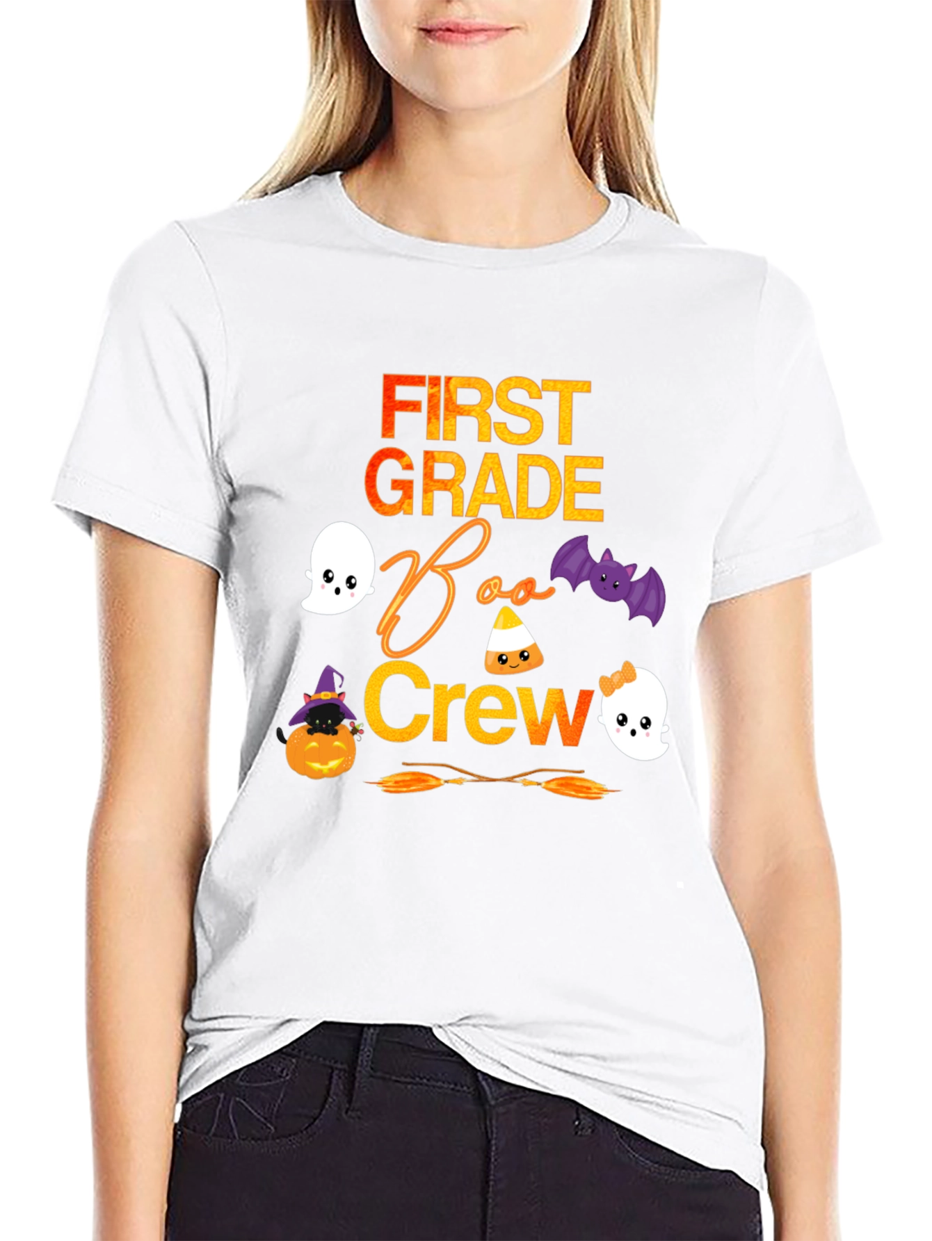 First Grade Boo Crew Halloween T-Shirt