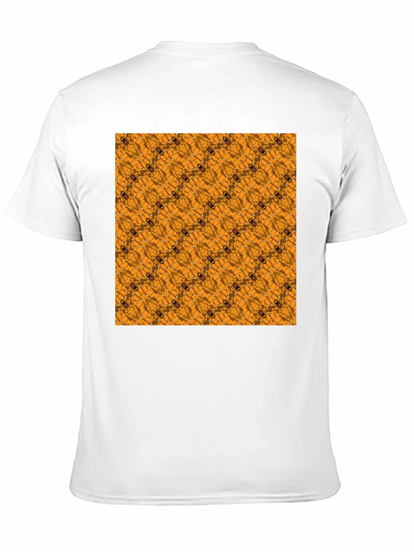 Abstract Geometric Pattern Black T-Shirt