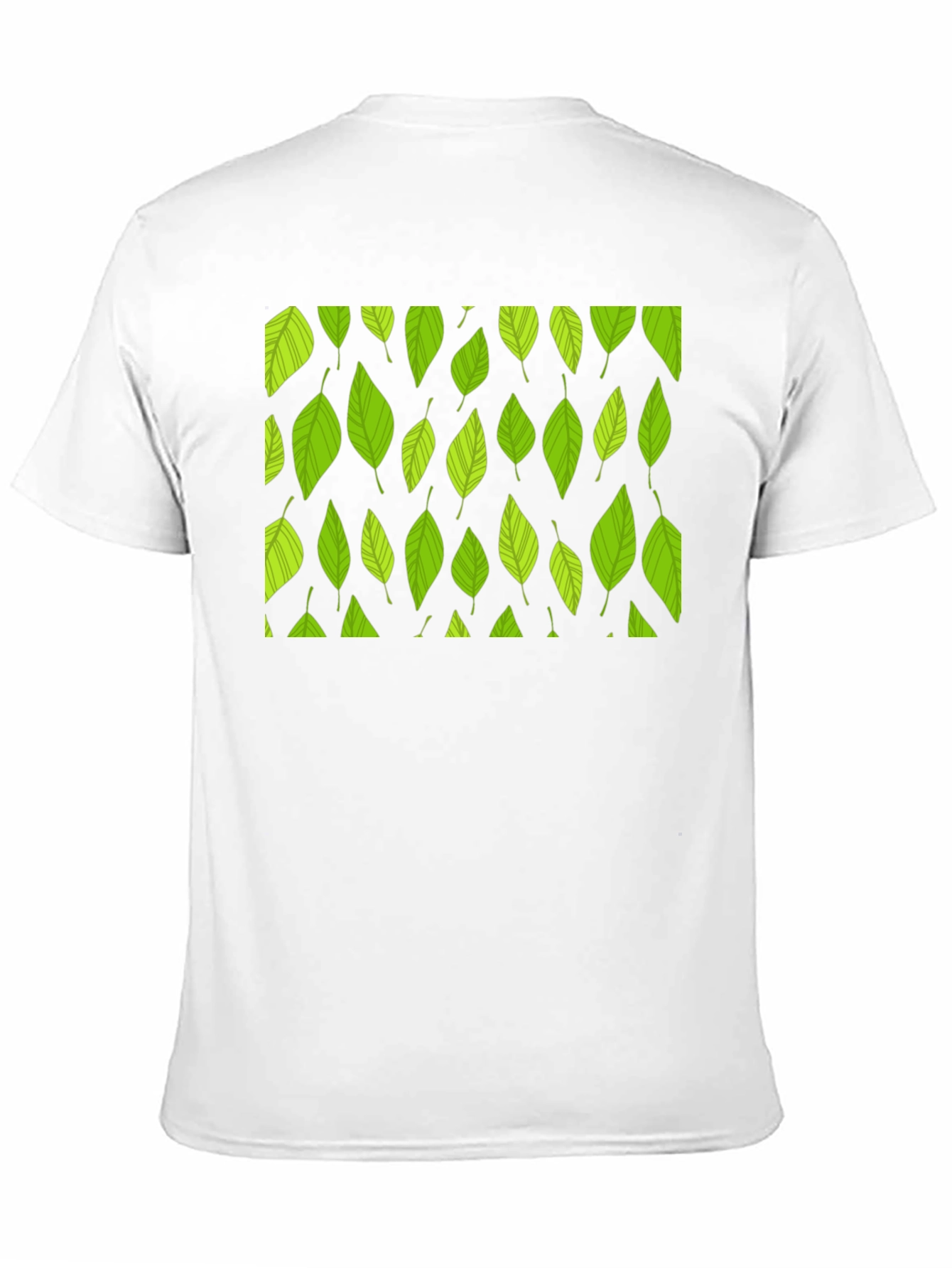 Leaf Pattern Black T-Shirt