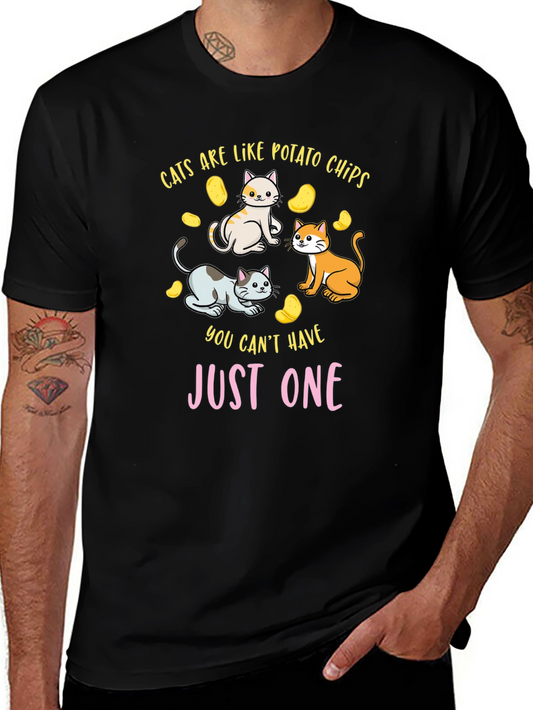 Cats are Like Potato Chips Funny T-Shirt