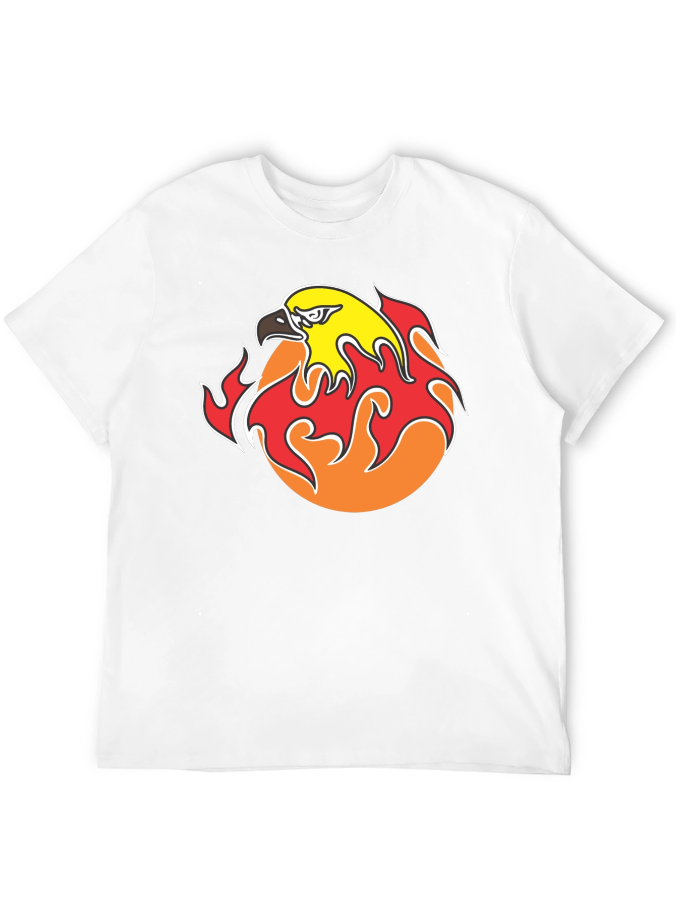 Flaming Eagle Graphic Black T-Shirt