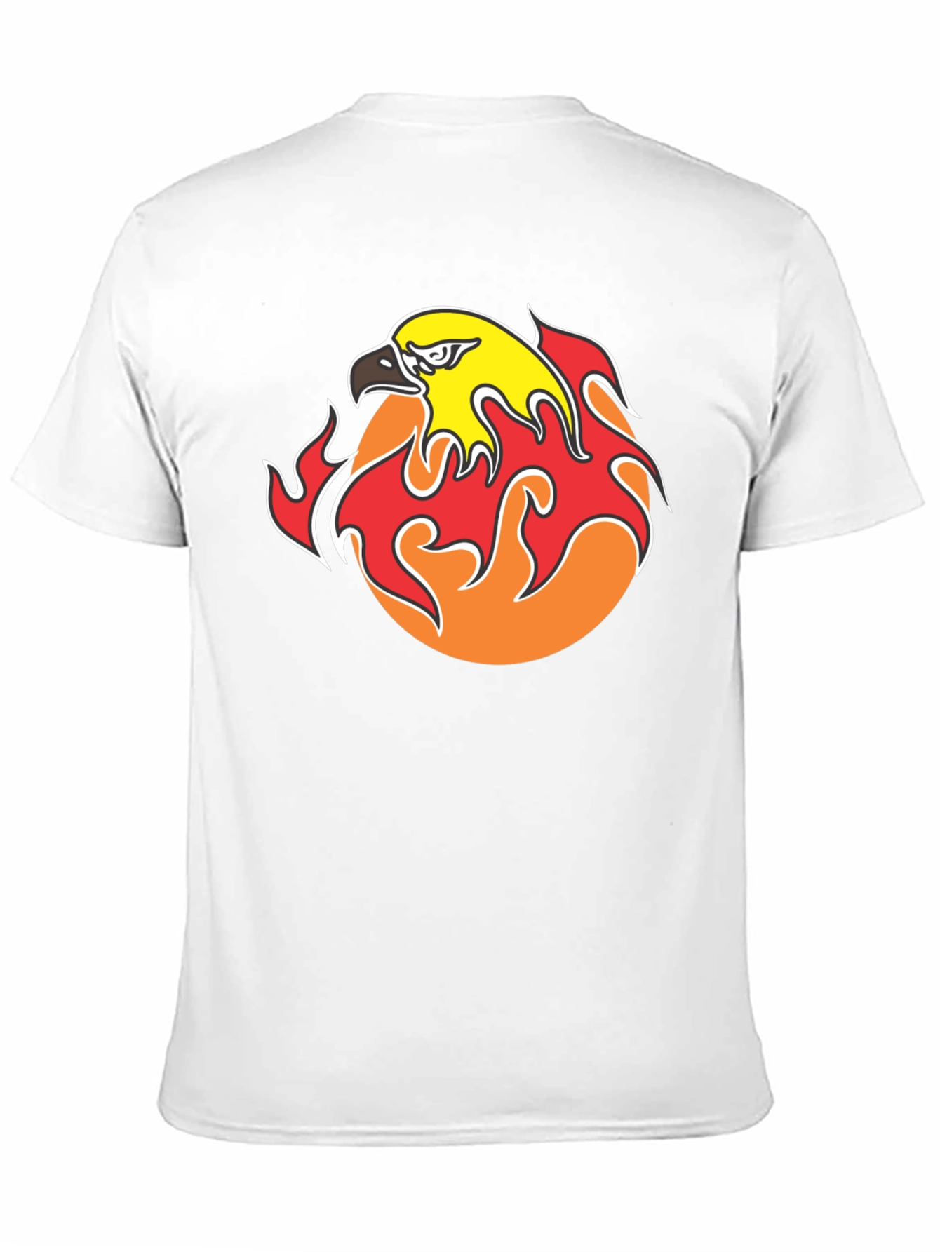 Flaming Eagle Graphic Black T-Shirt