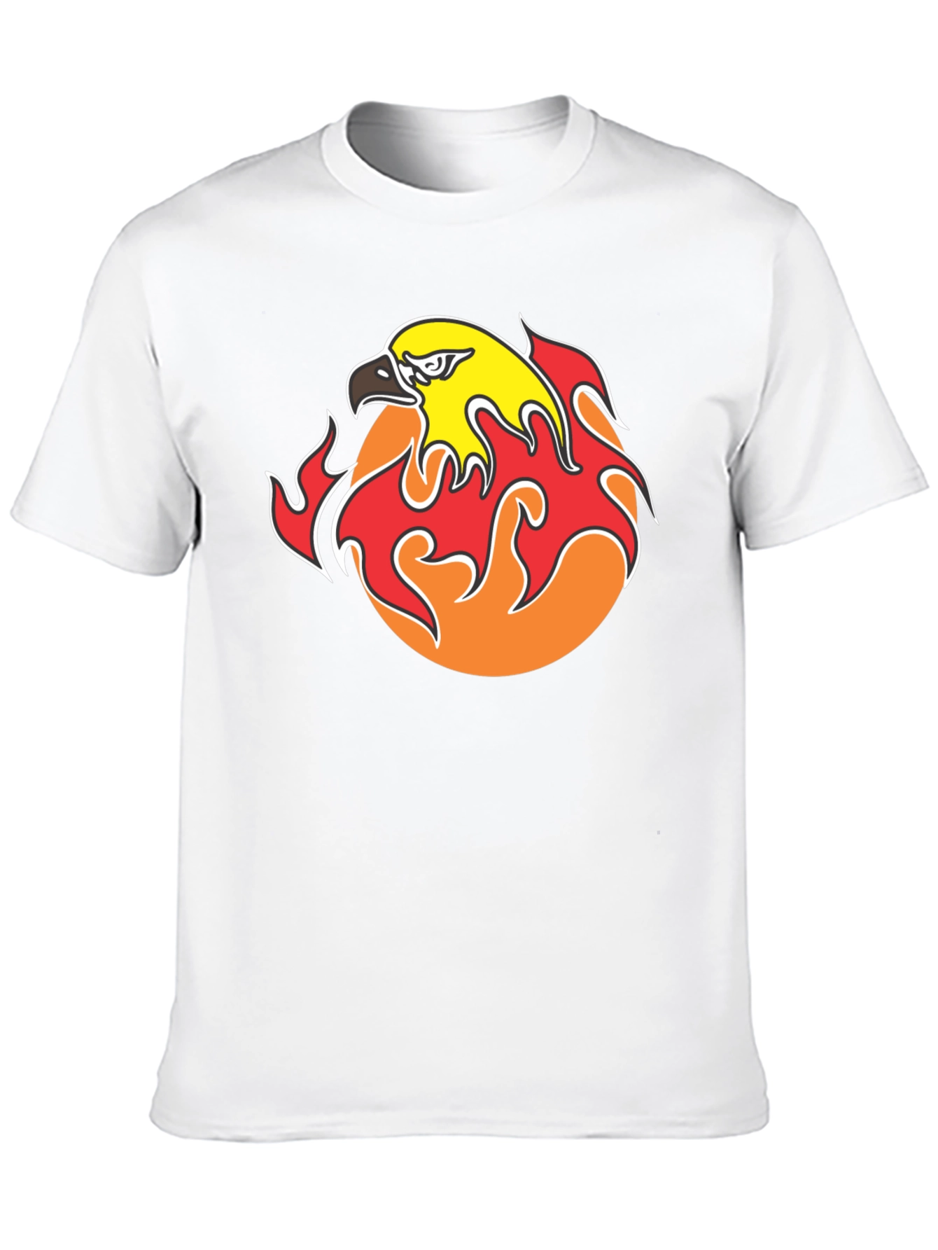 Flaming Eagle Graphic Black T-Shirt