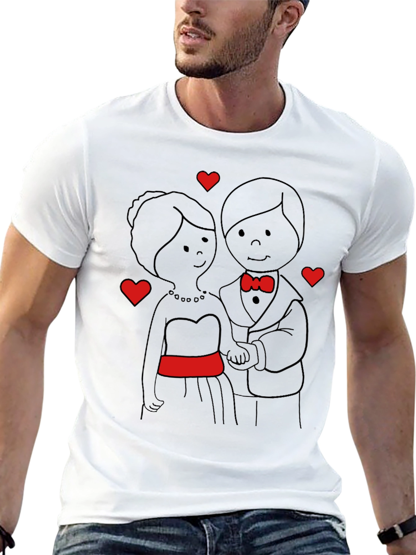 Romantic Couple Tee - Cartoon Style