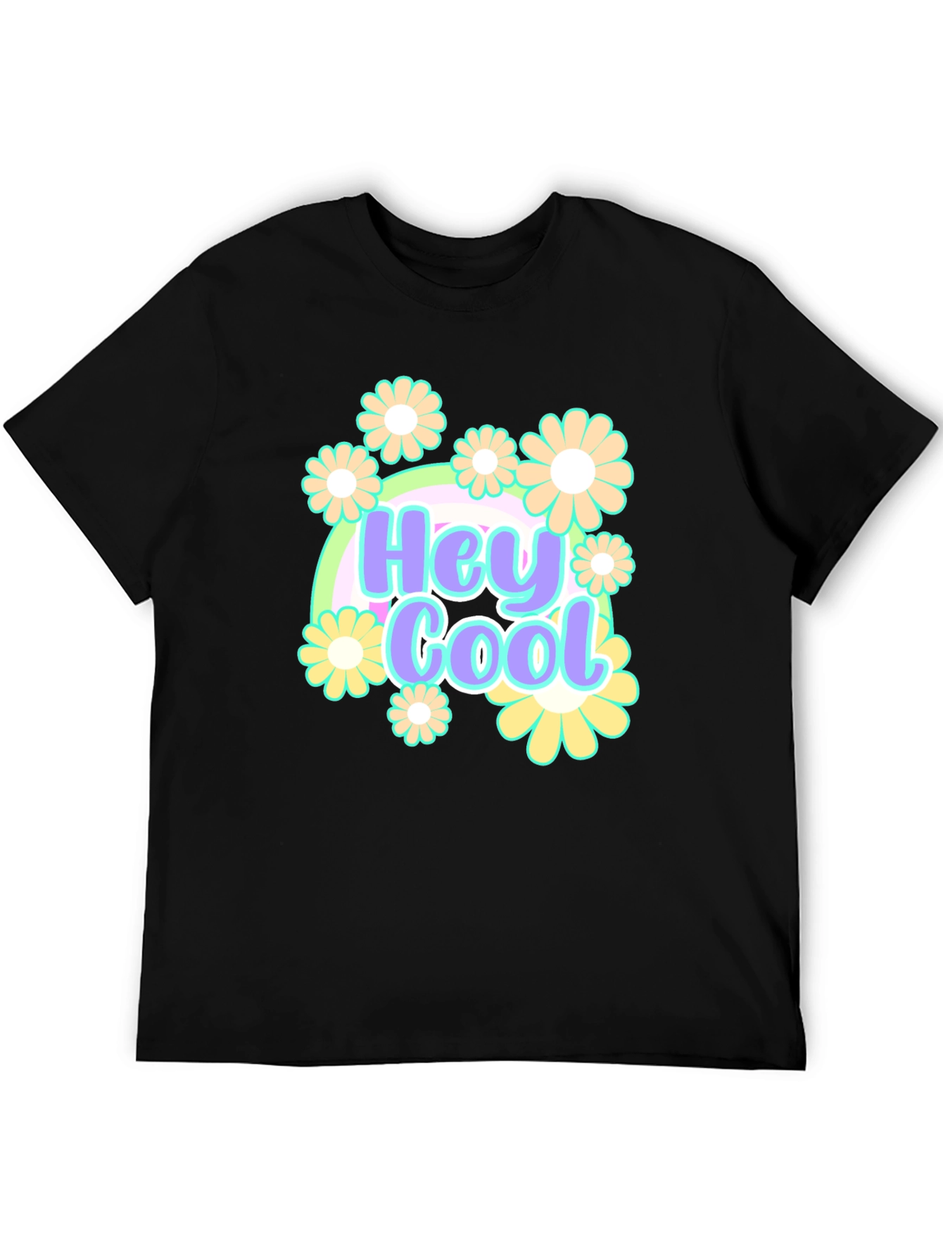 Hey Cool Floral Graphic T-Shirt