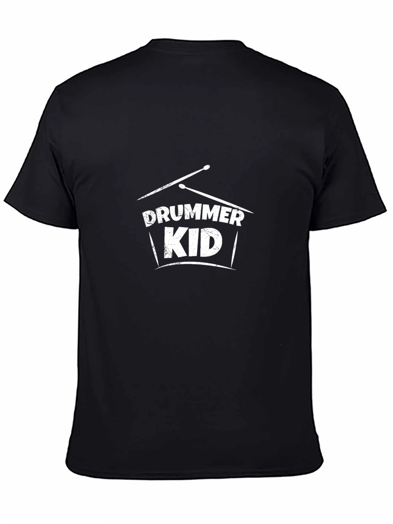 Drummer Kid Black T-Shirt - Music Lover Apparel