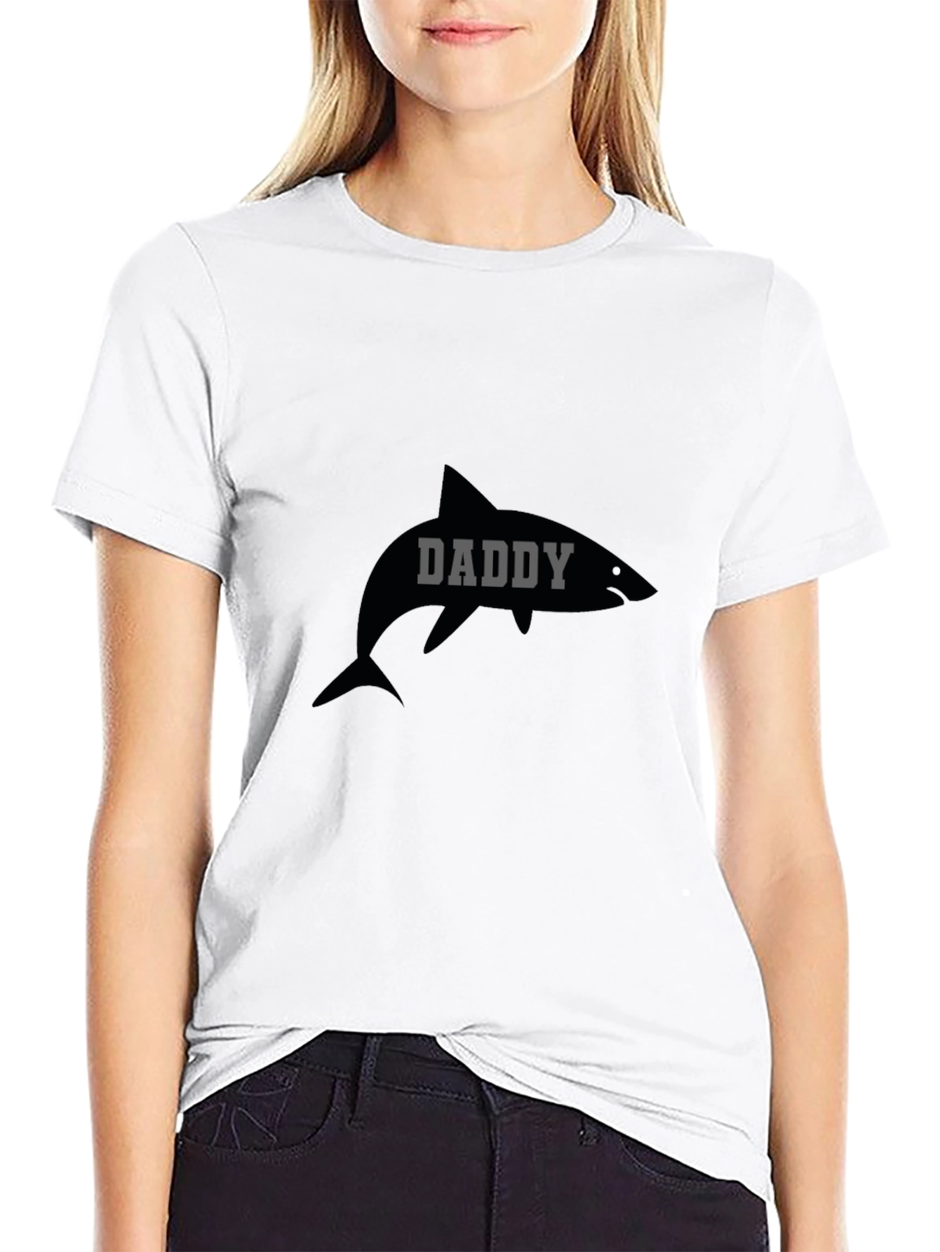 Daddy Shark T-Shirt - Black Graphic Tee