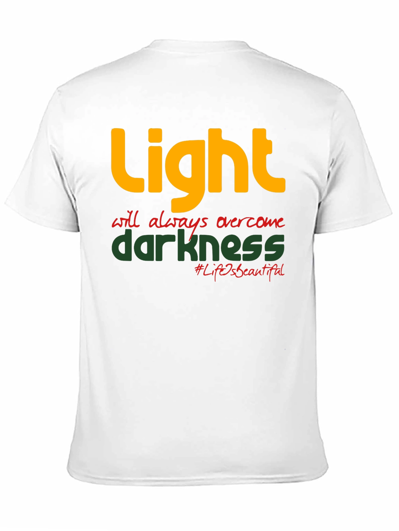 Light Over Darkness Graphic T-Shirt - Inspirational Design