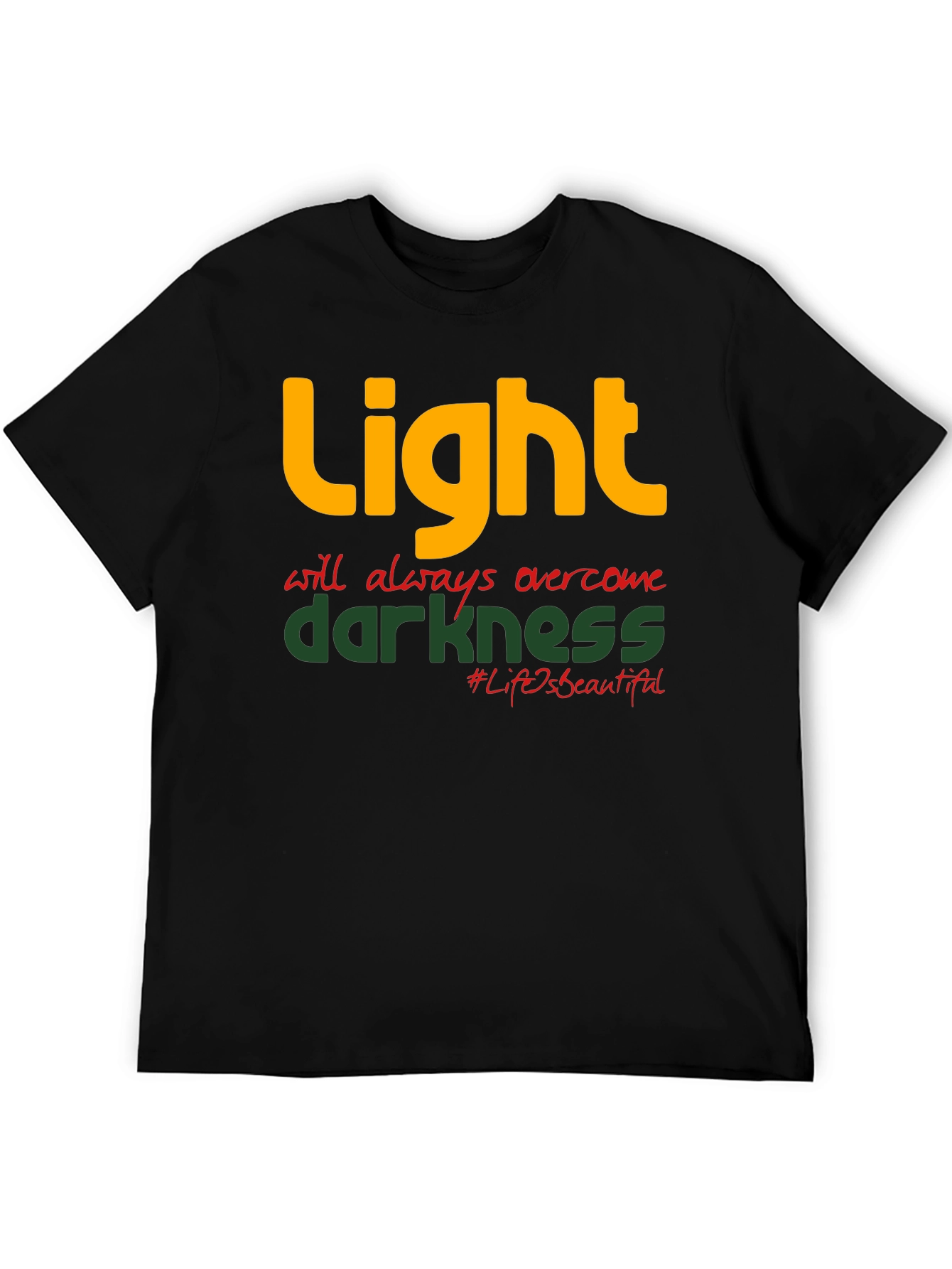 Light Over Darkness Graphic T-Shirt - Inspirational Design