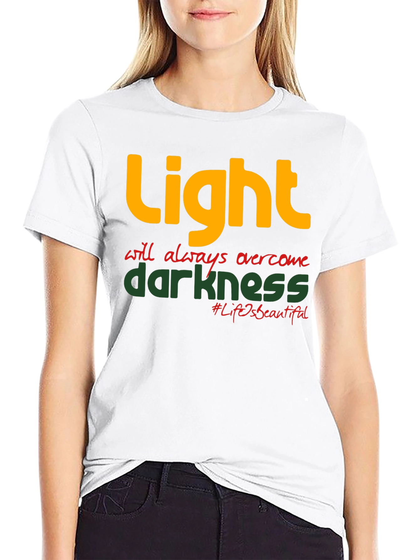Light Over Darkness Graphic T-Shirt - Inspirational Design