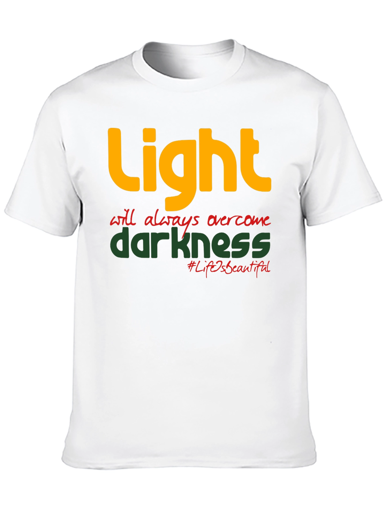 Light Over Darkness Graphic T-Shirt - Inspirational Design