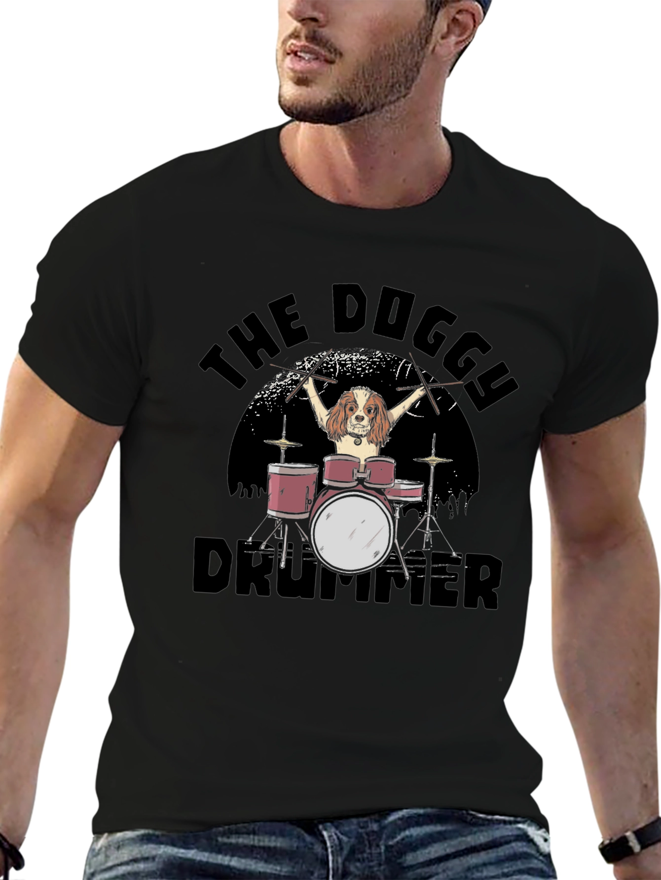 The Doggy Drummer Graphic T-Shirt