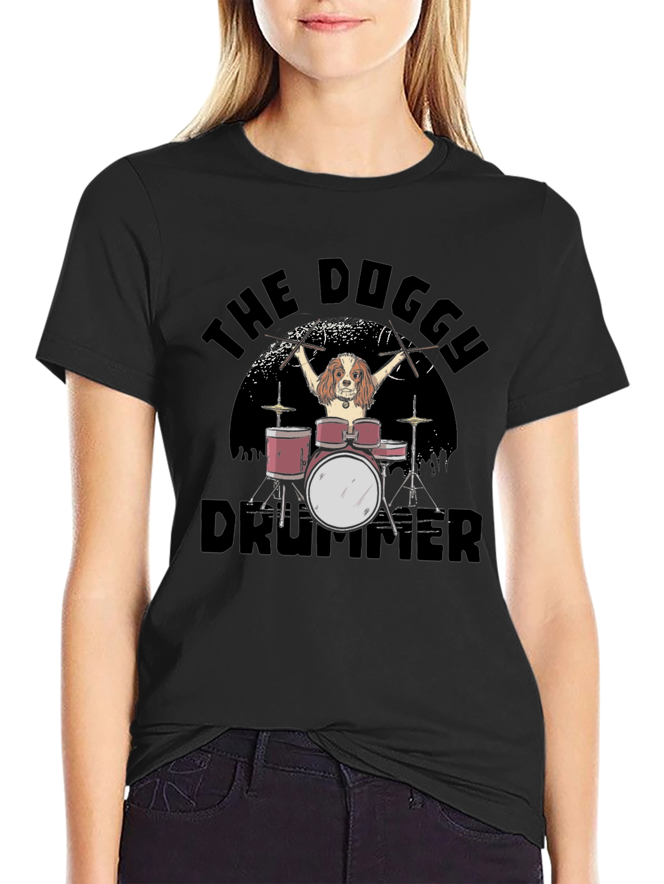 The Doggy Drummer Graphic T-Shirt