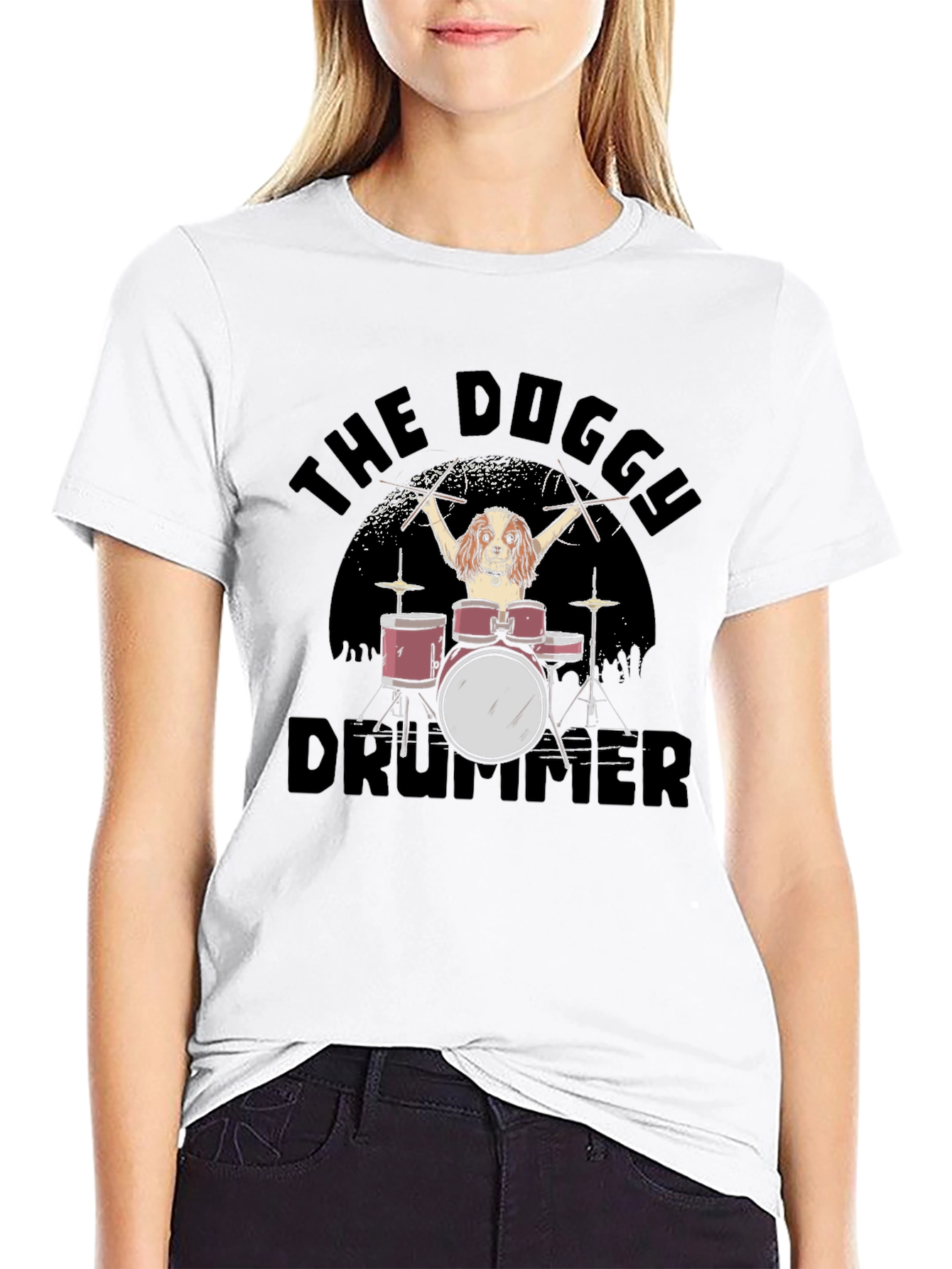 The Doggy Drummer Graphic T-Shirt