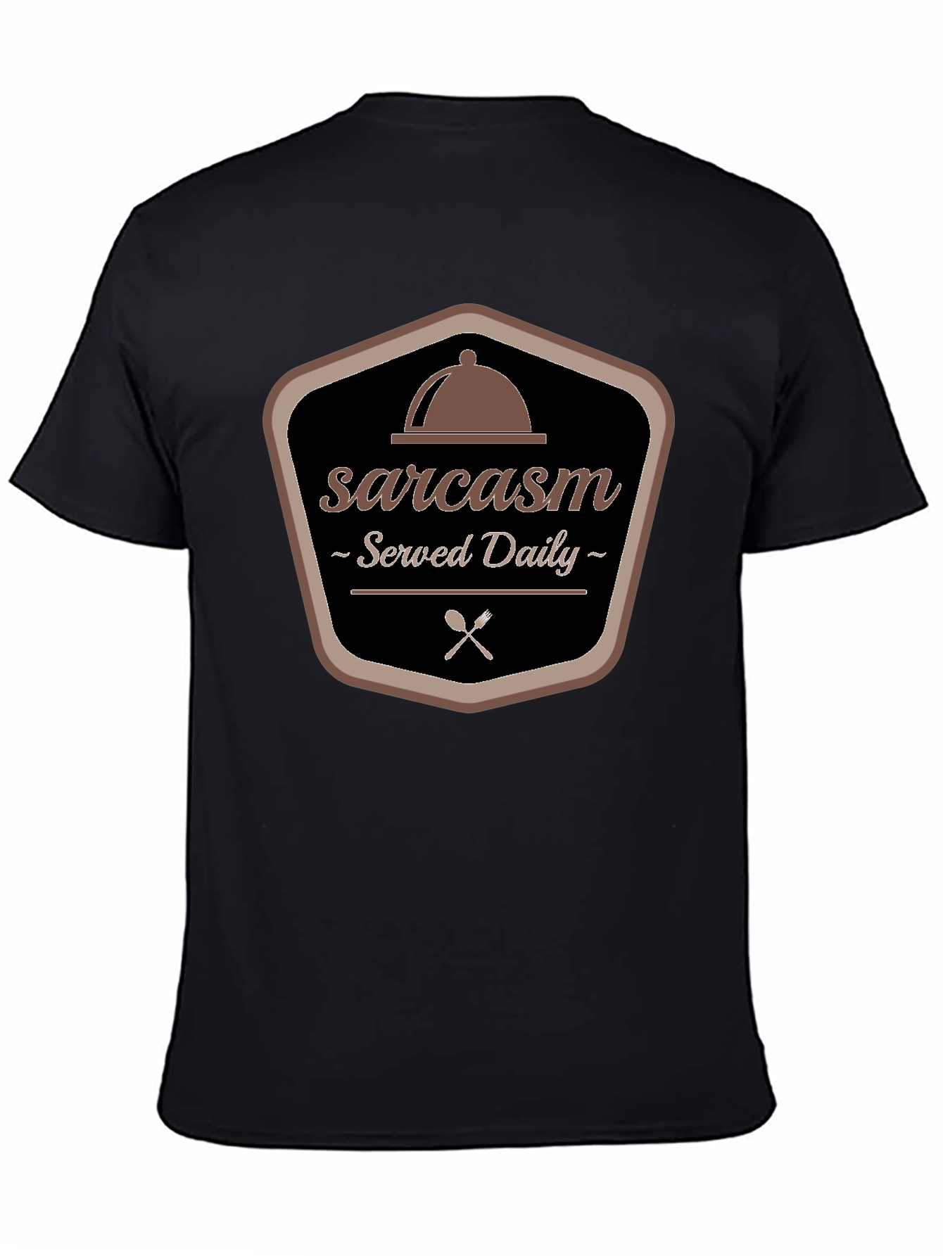 Sarcasm Served Daily Graphic Tee - Black T-Shirt