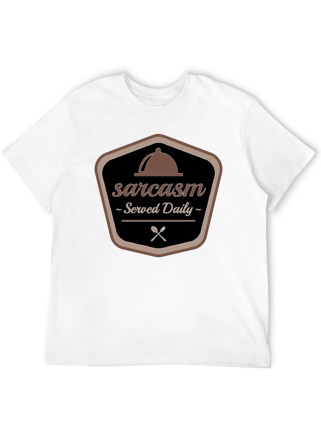 Sarcasm Served Daily Graphic Tee - Black T-Shirt